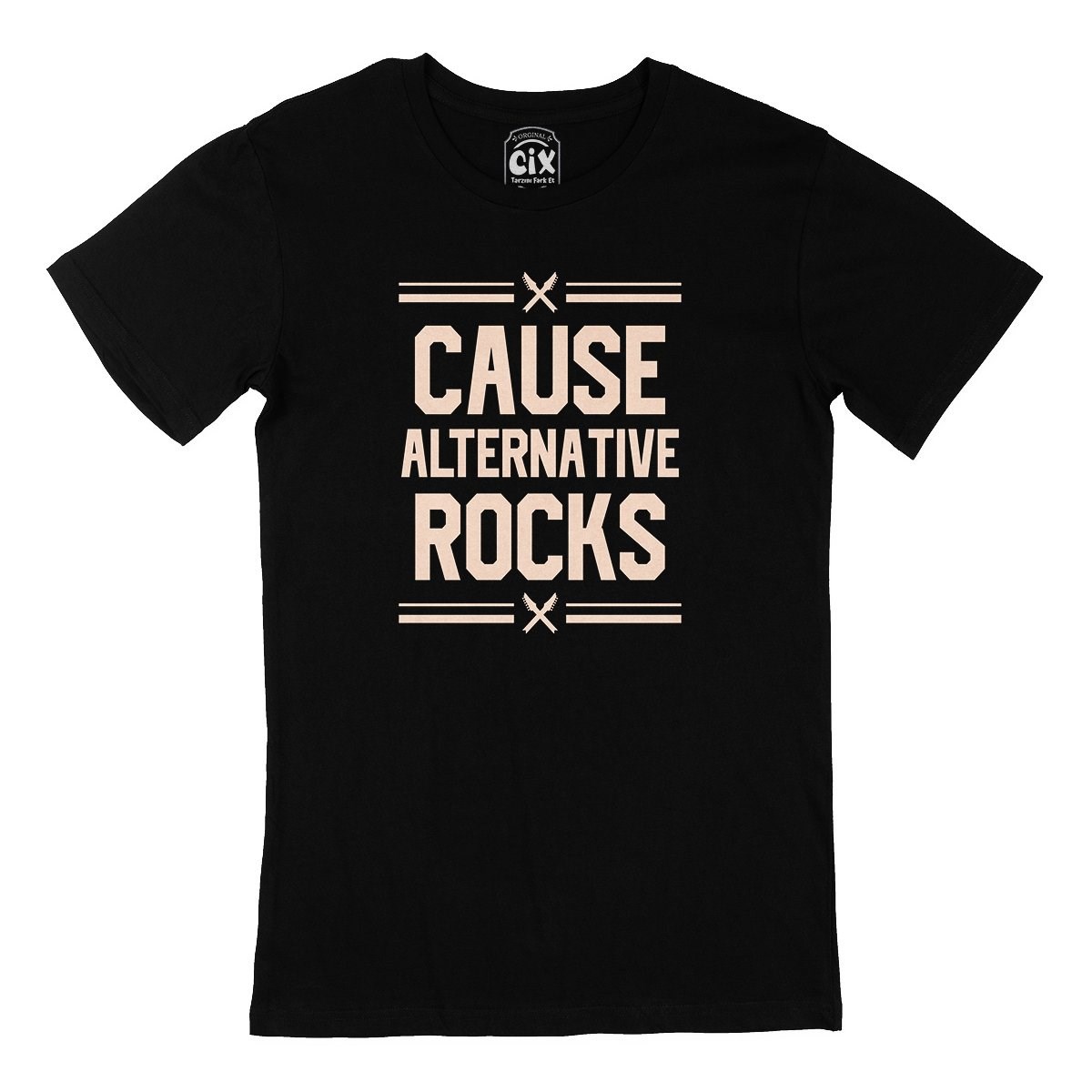 Cause Alternative Rocks Siyah Tişört