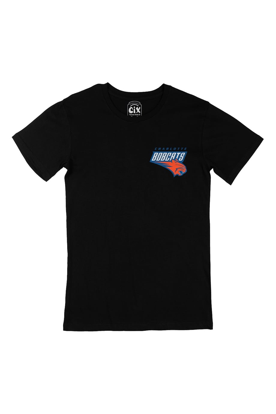 Charlotte Bobcats Cep Logo Tasarımlı Siyah Tişört