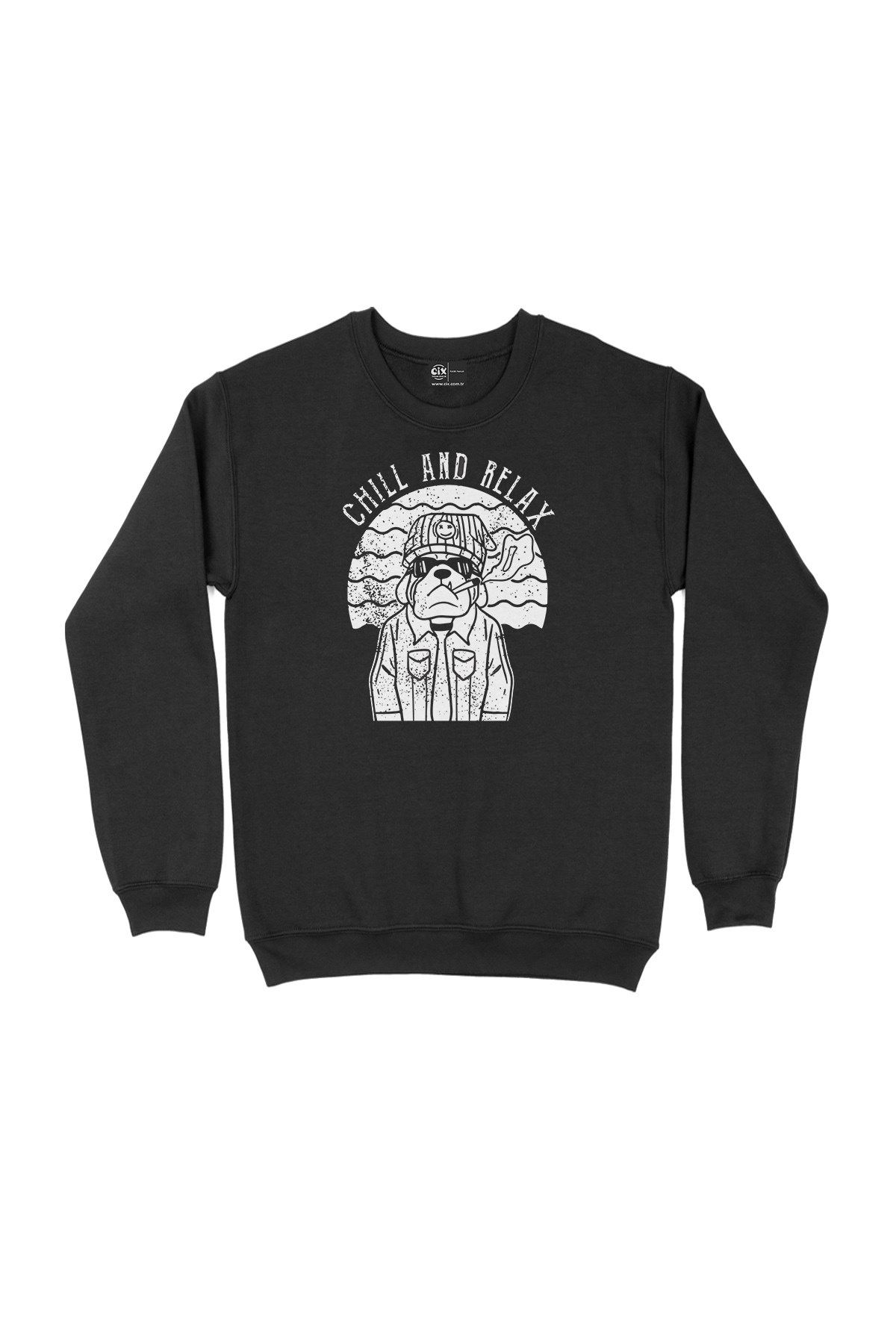 Chill And Relax Dog Siyah Sweatshirt