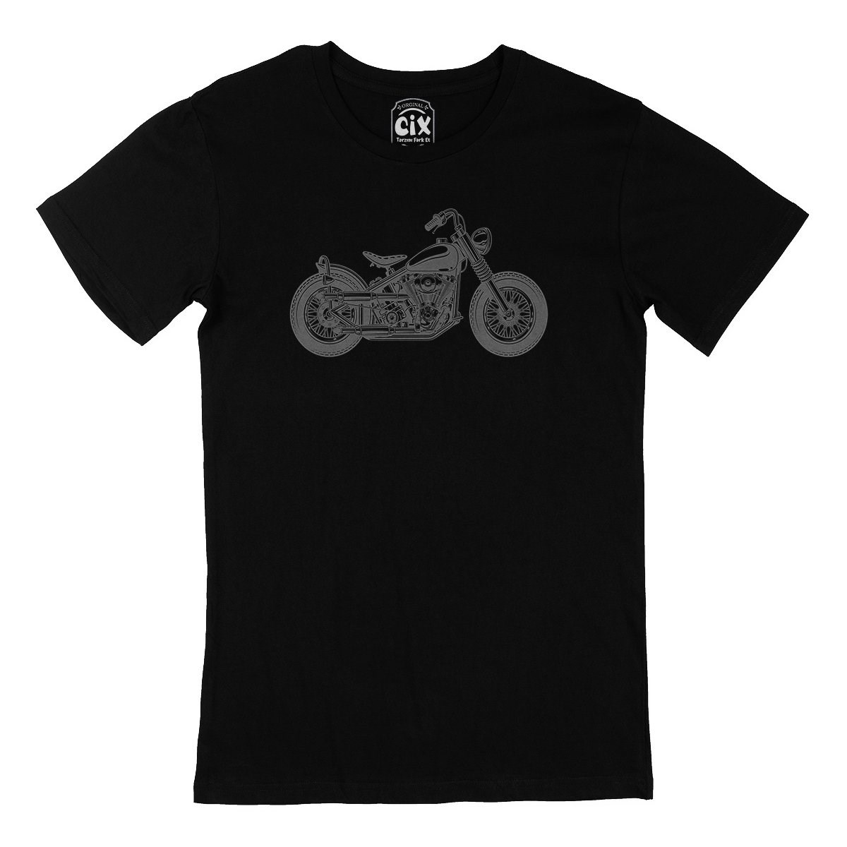 Chopper Motor Siyah Tişört