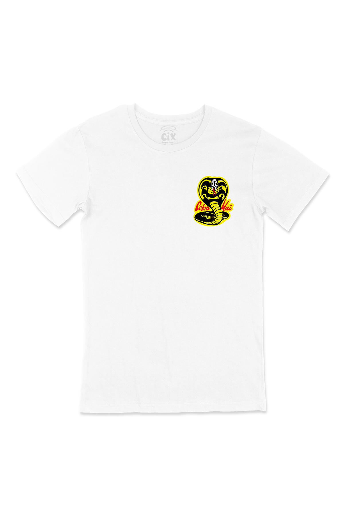 Cobra Kai Cep Logo Tasarımlı Beyaz Tişört