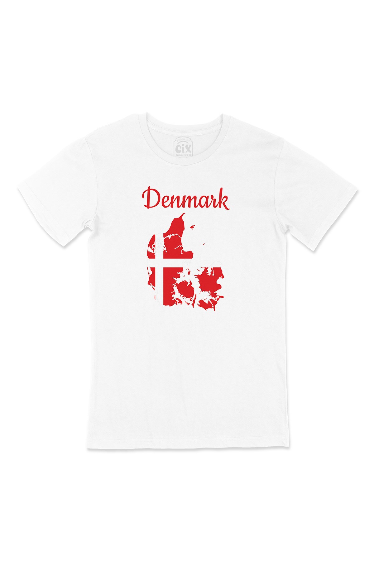 Danimarka Haritalı ve Bayraklı Tişört