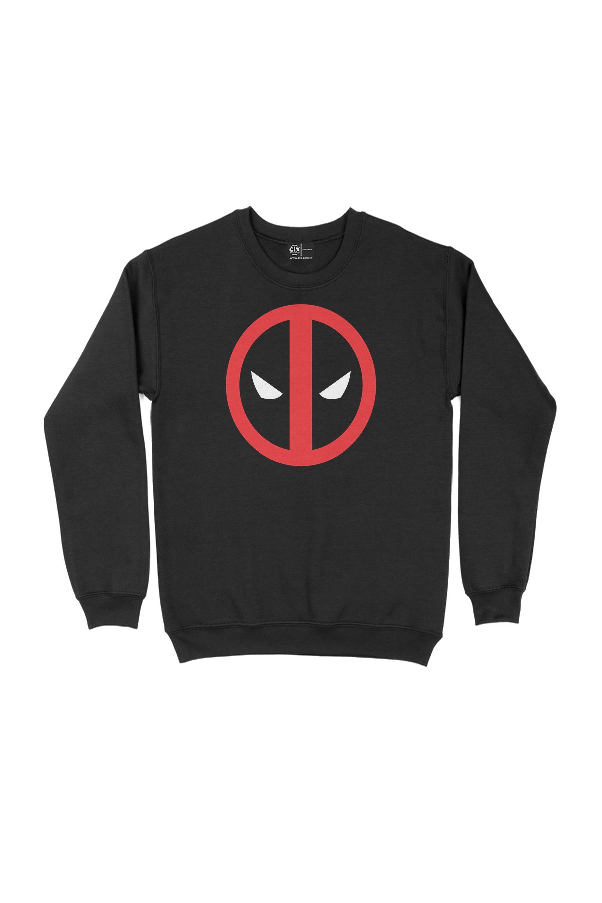Deadpool Maskeli Siyah Sweatshirt