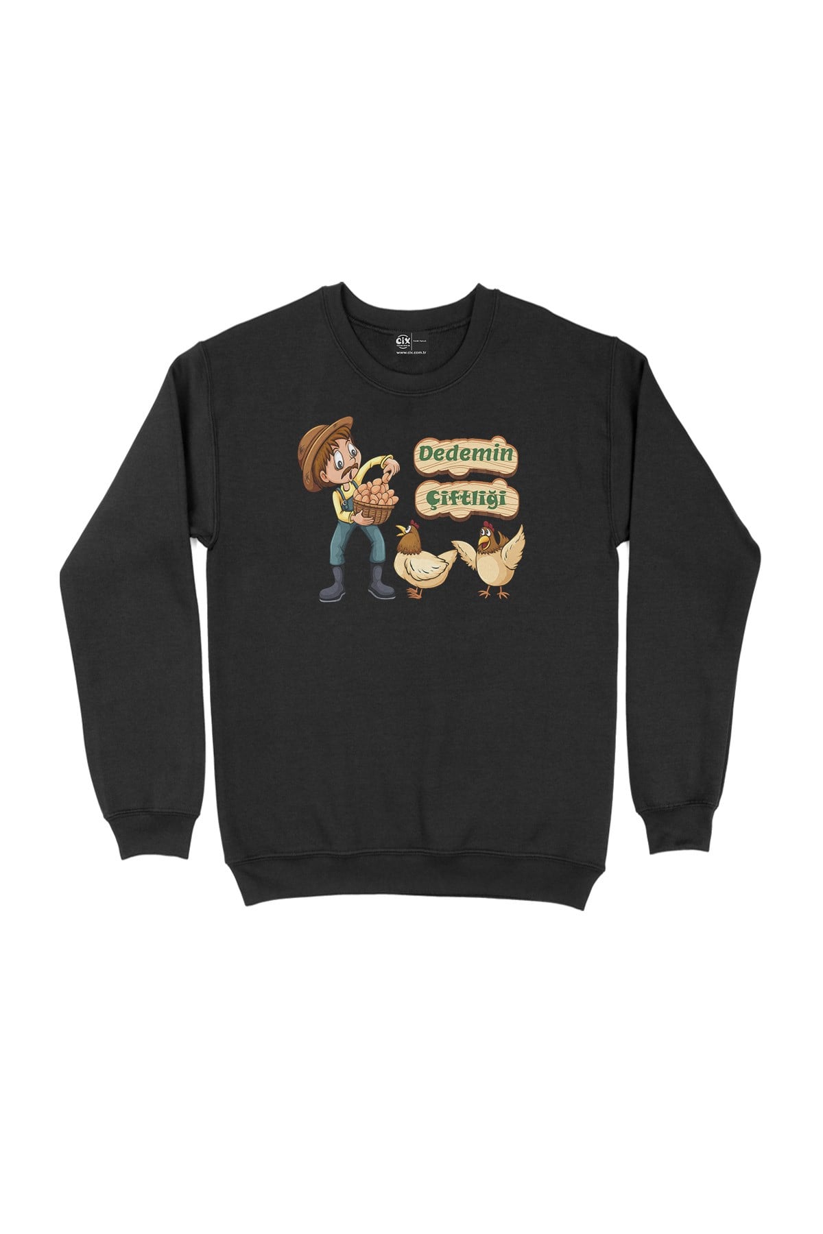 Dedemin Çiftliği Siyah Sweatshirt