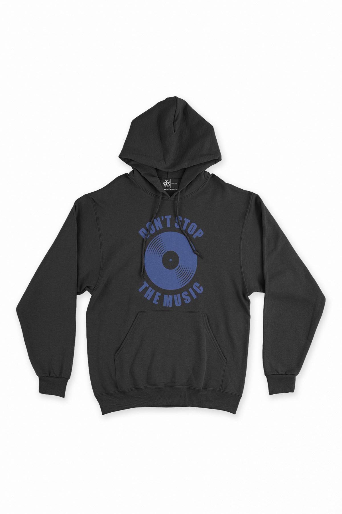Don't Stop The Music Siyah Kapşonlu Sweatshirt Hoodie