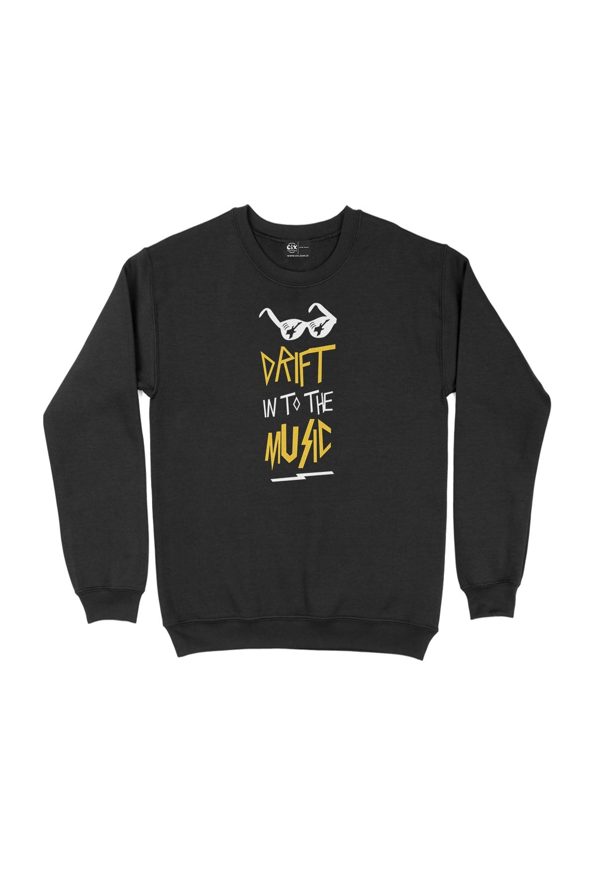 Drift In To The Music Siyah Sweatshirt