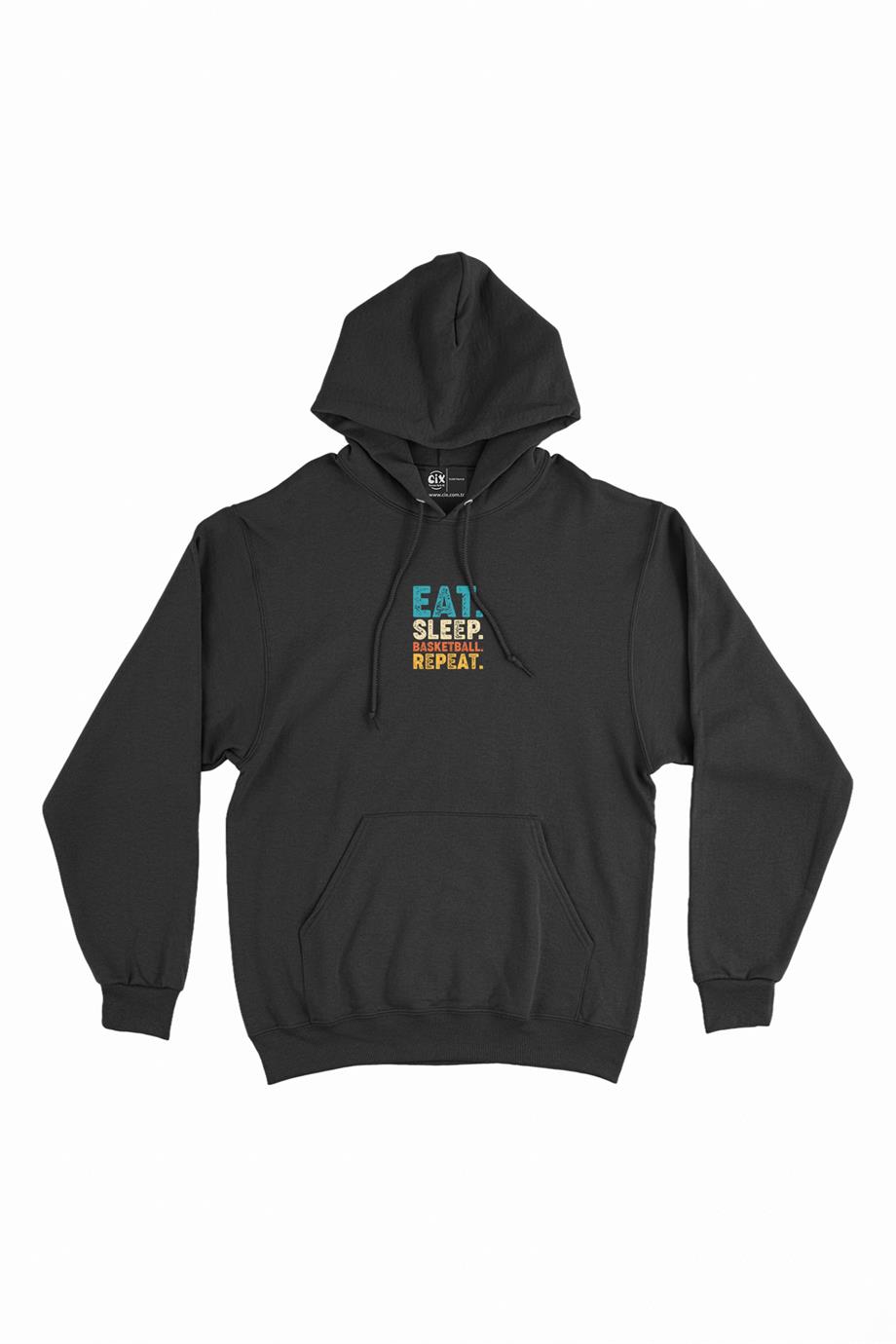 Eat Sleep Repeat Bassket Minimal Kapşonlu Sweatshirt Hoodie Eat Sleep Repeat Bassket Minimal Kapşonlu Sweatshirt Hoodie - Ücretsiz Kargo