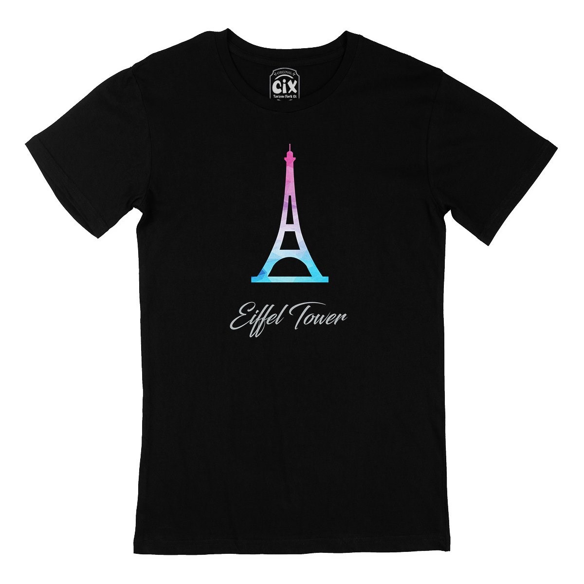 Eiffel Tower Siyah Tişört