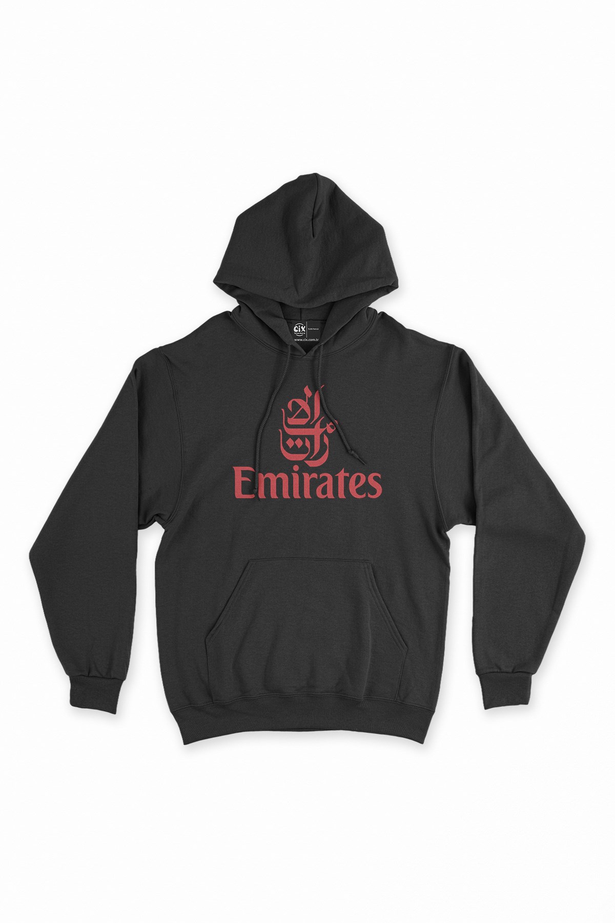 Emirates Siyah Kapşonlu Sweatshirt Hoodie