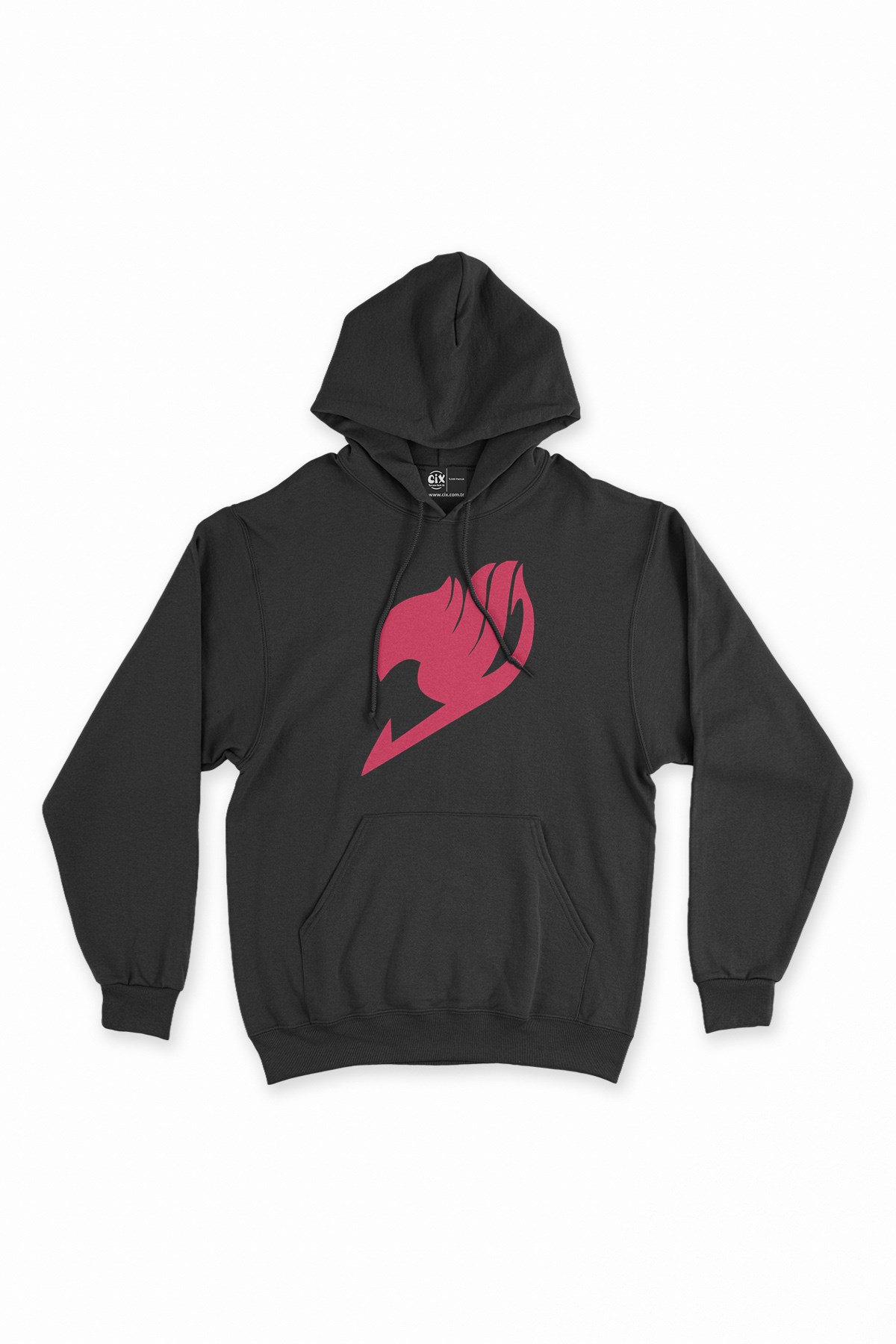 Fairy Tail Logolu Siyah Kapşonlu Sweatshirt Hoodie
