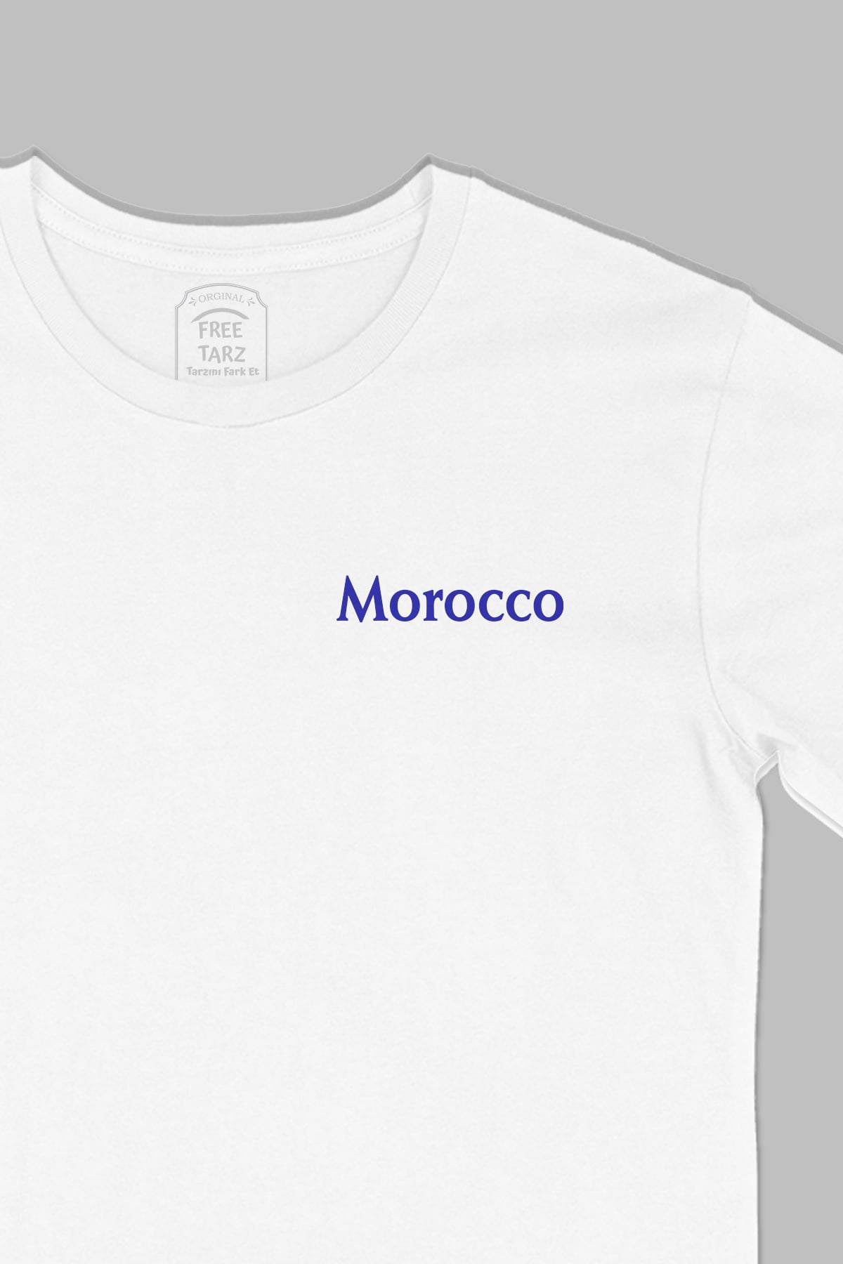 Fas Morocco Baskılı Cep Tasarım Beyaz Tişört Fas Morocco Baskılı Cep Tasarım Beyaz Tişört - Ücretsiz Kargo