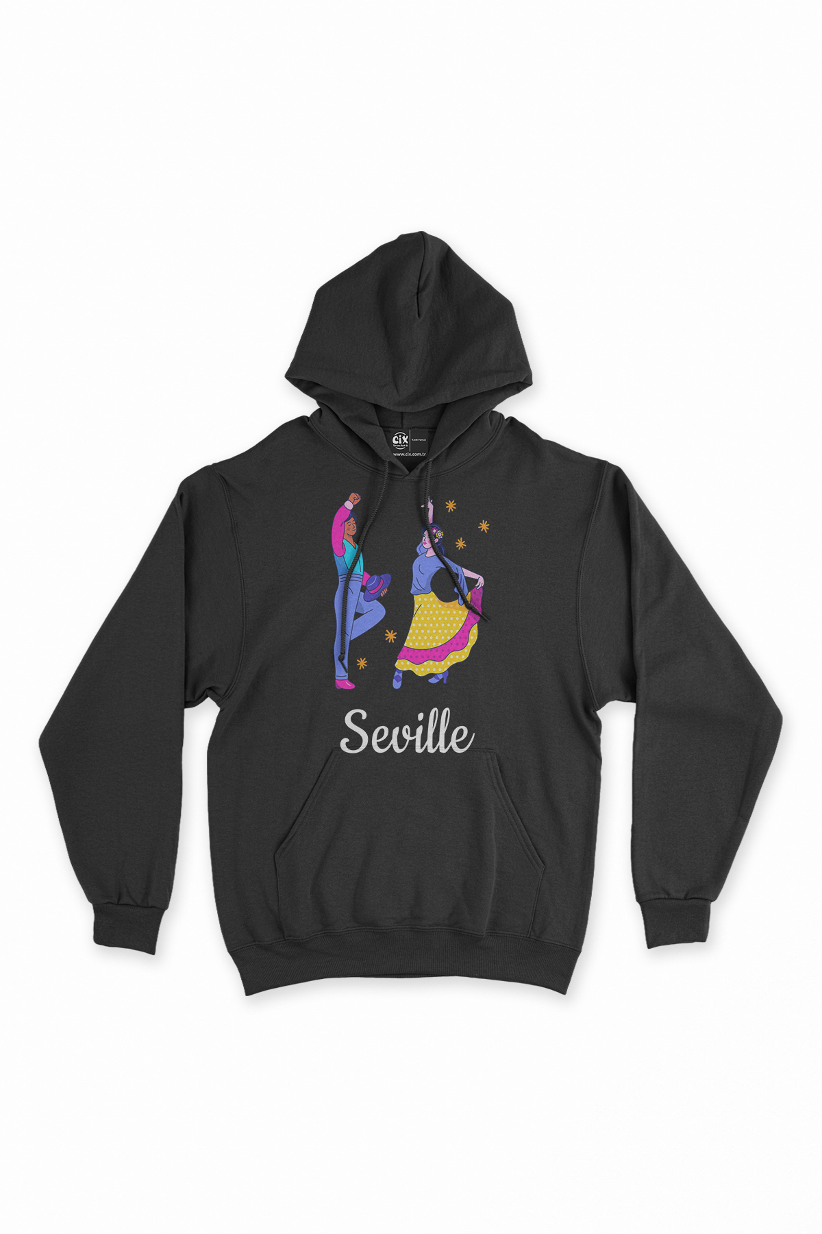 Flemenco Sevilya Siyah Sweatshirt Hoodie