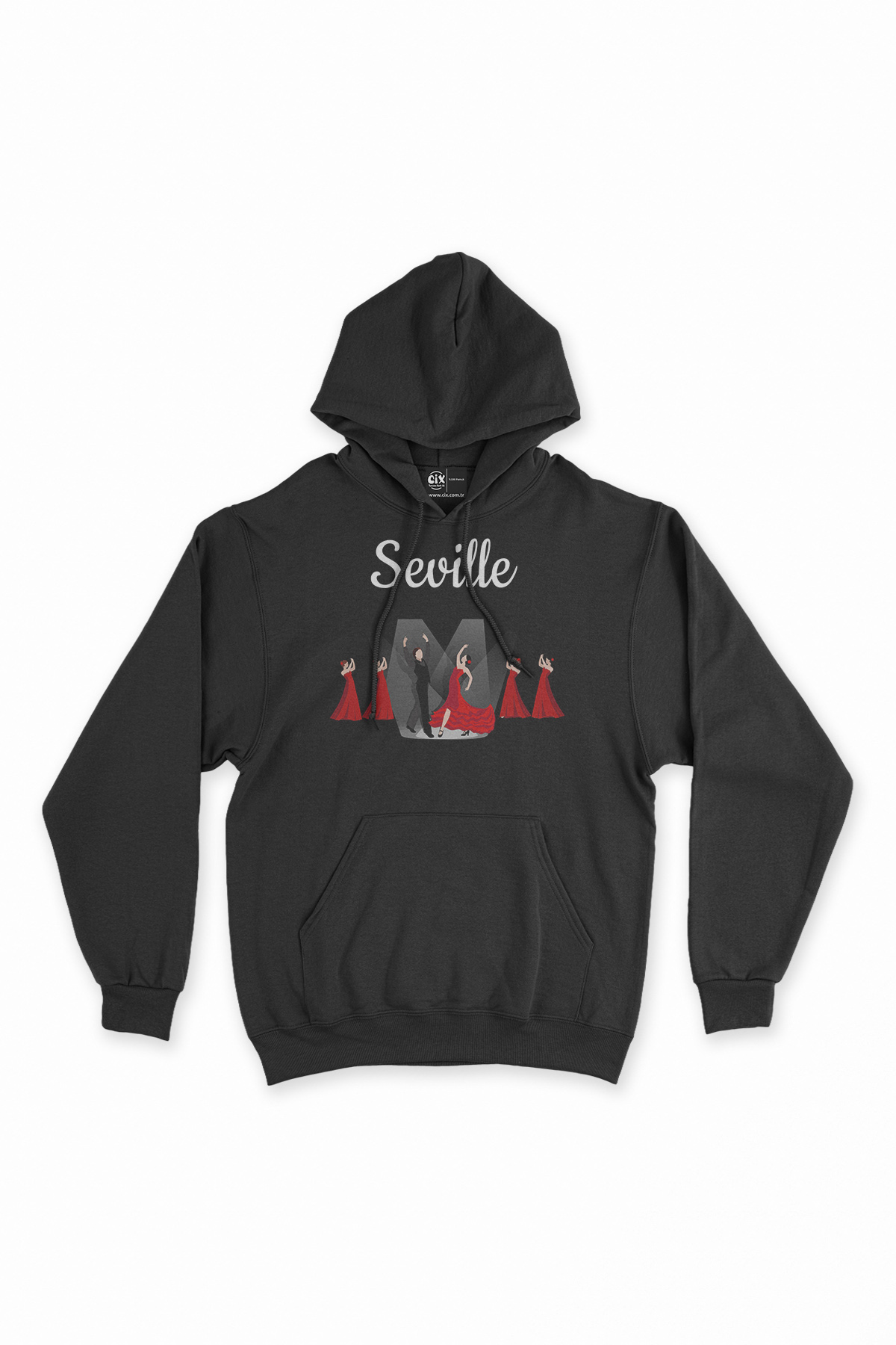 Flemenko Sevilya Siyah Sweatshirt Hoodie