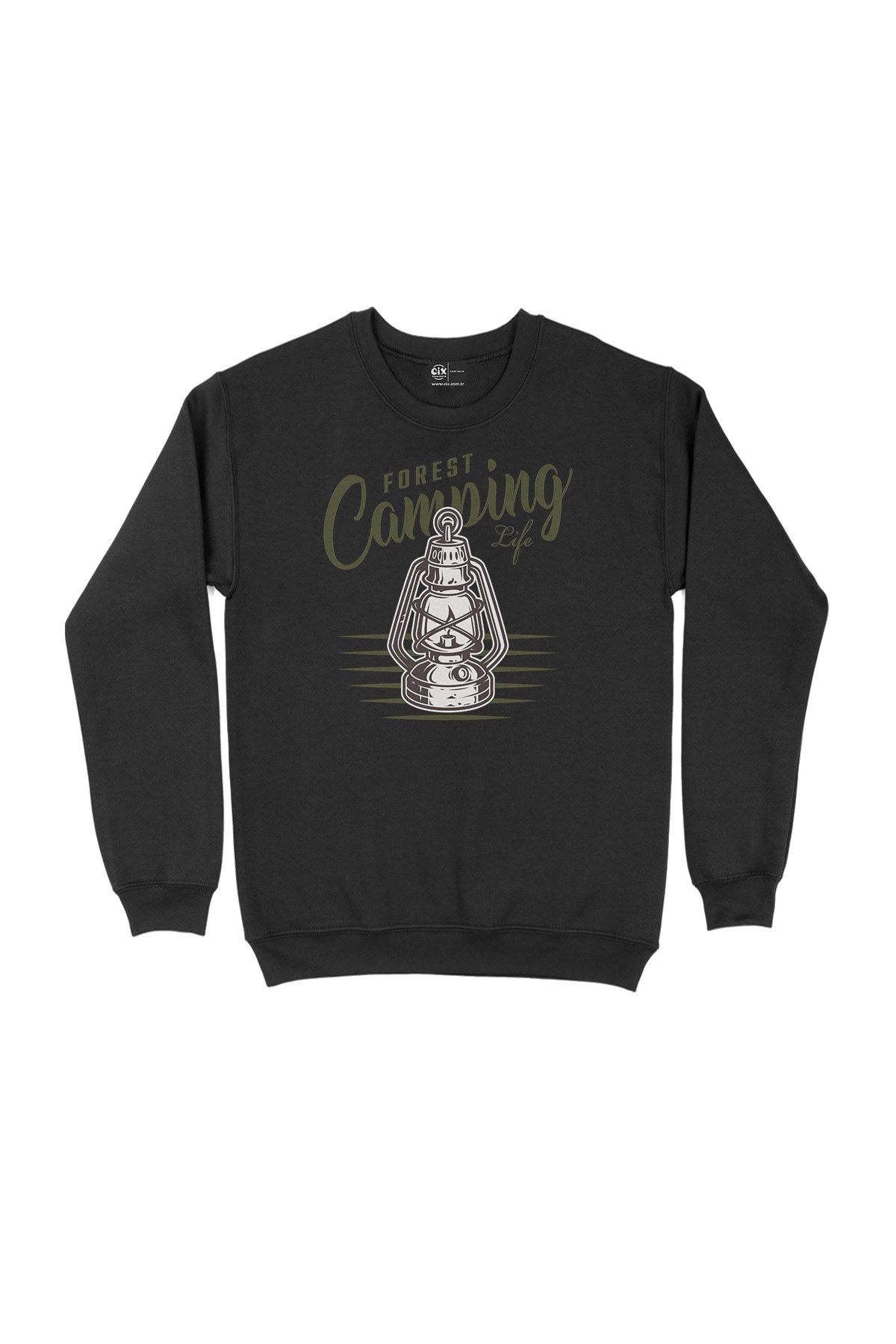 Forest Camping Life Siyah Sweatshirt