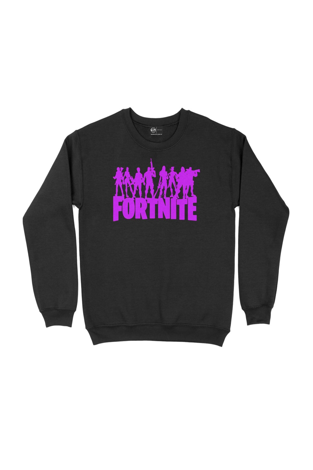 Fortnite Ailesi Siyah Sweatshirt
