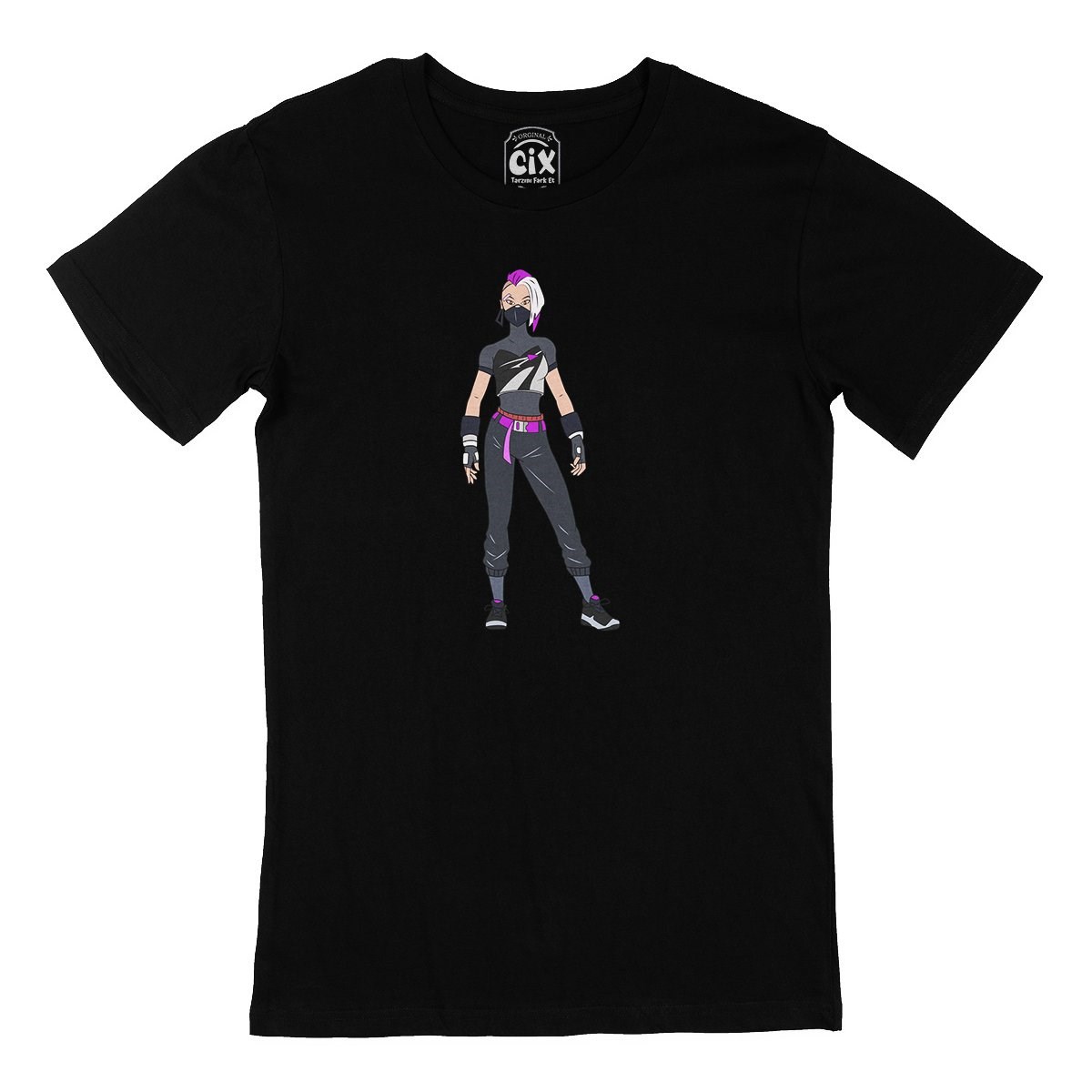 Fortnite Girl Siyah Tişört