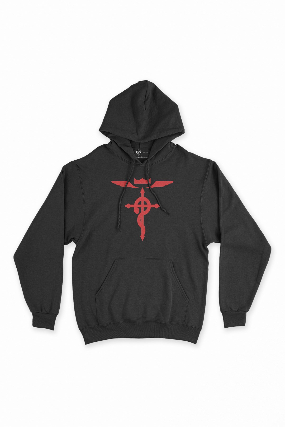 Full Metal Alchemist Siyah Kapşonlu Sweatshirt Hoodie