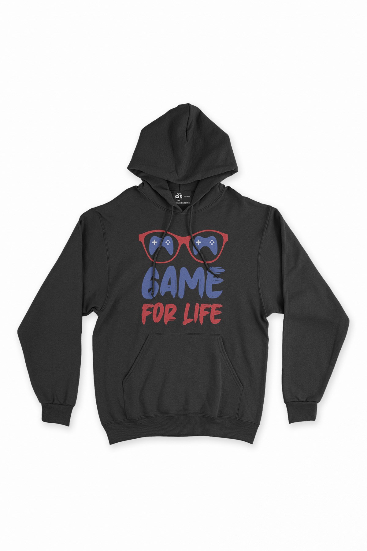 Game For Life Siyah Kapşonlu Sweatshirt Hoodie