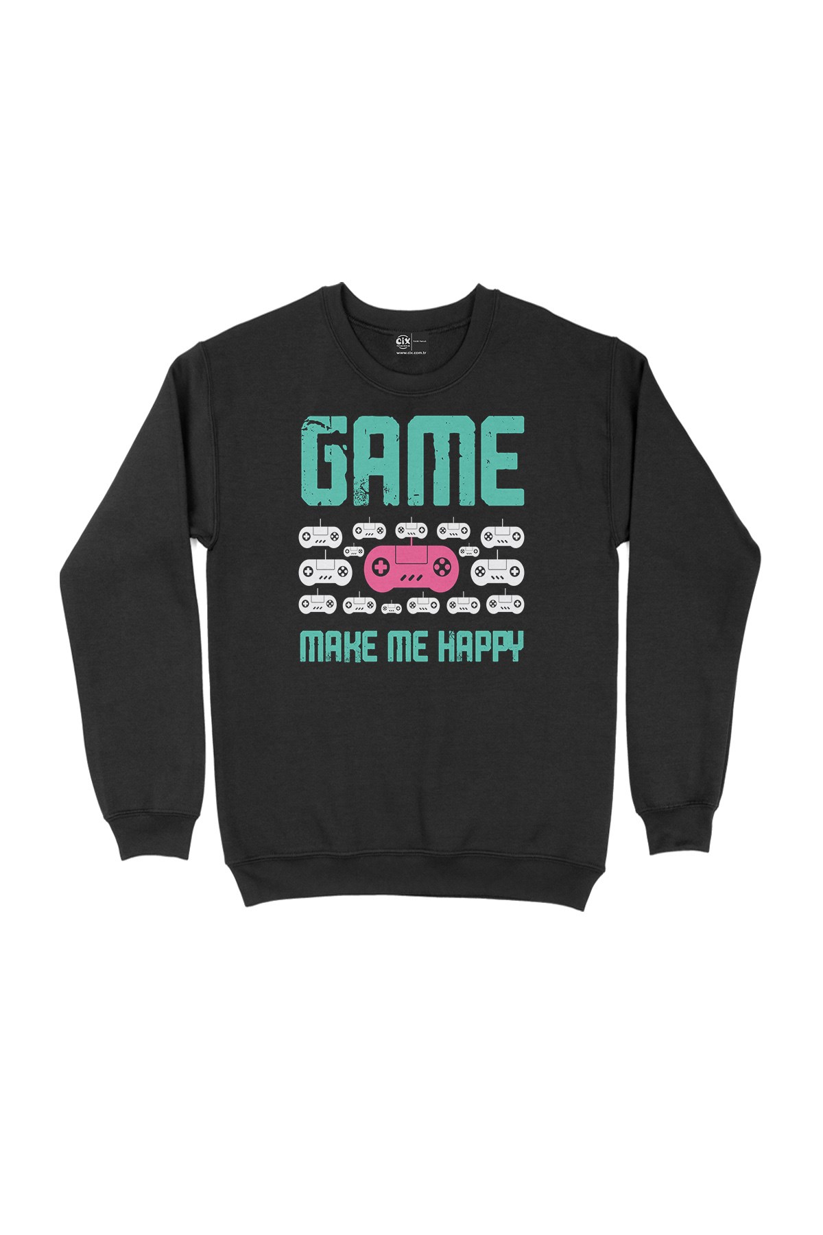 Game Make Me Happy Siyah Sweatshirt