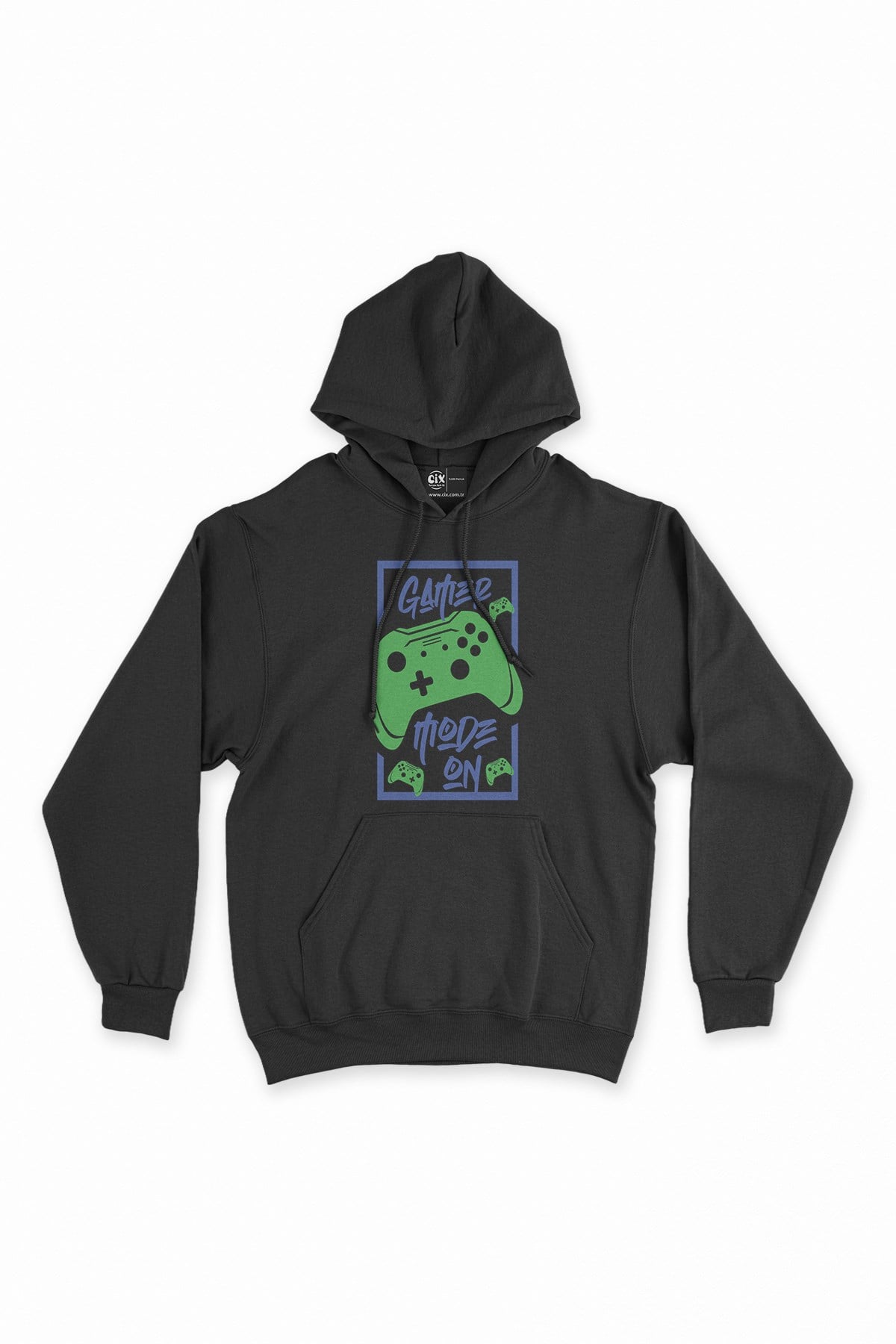 Gamer Mode On Siyah Kapşonlu Sweatshirt Hoodie