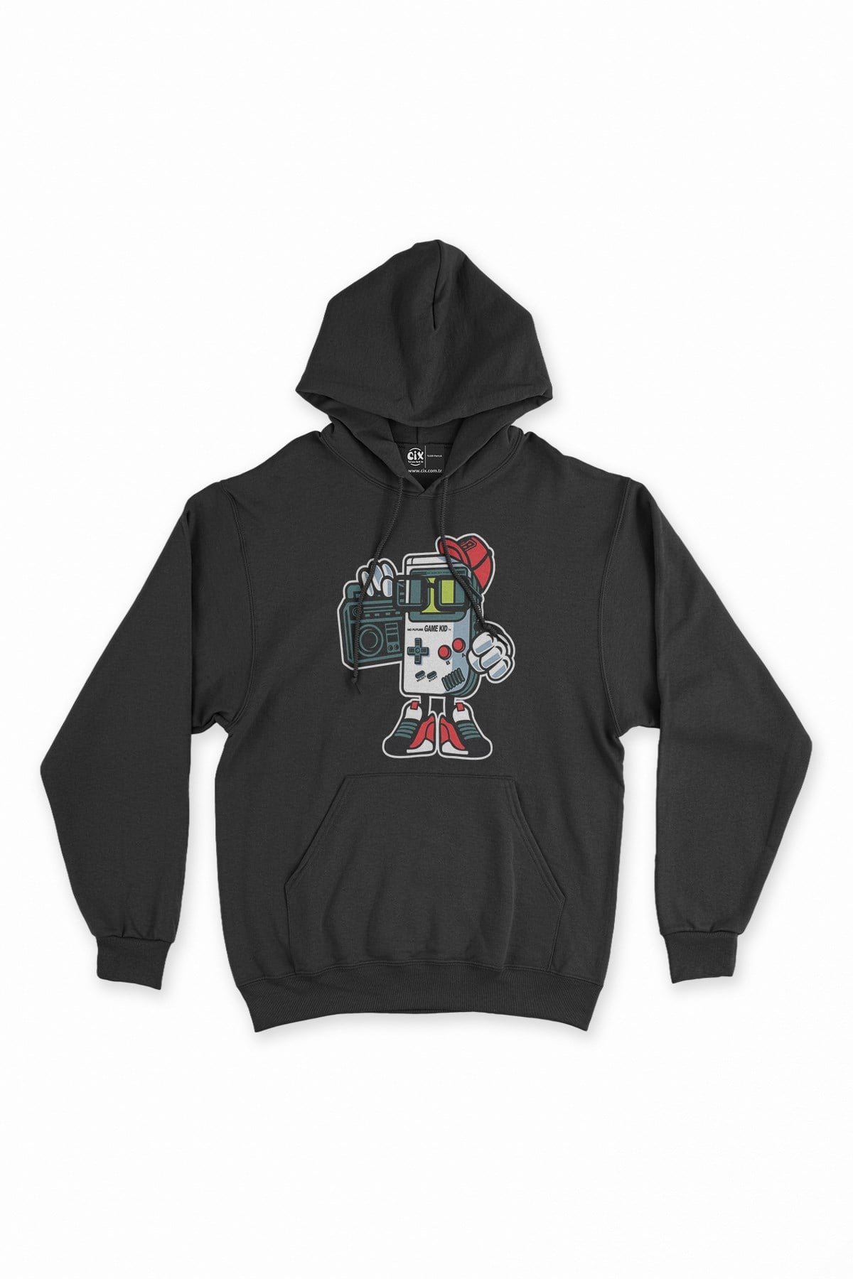 Gamer Siyah Kapşonlu Sweatshirt Hoodie