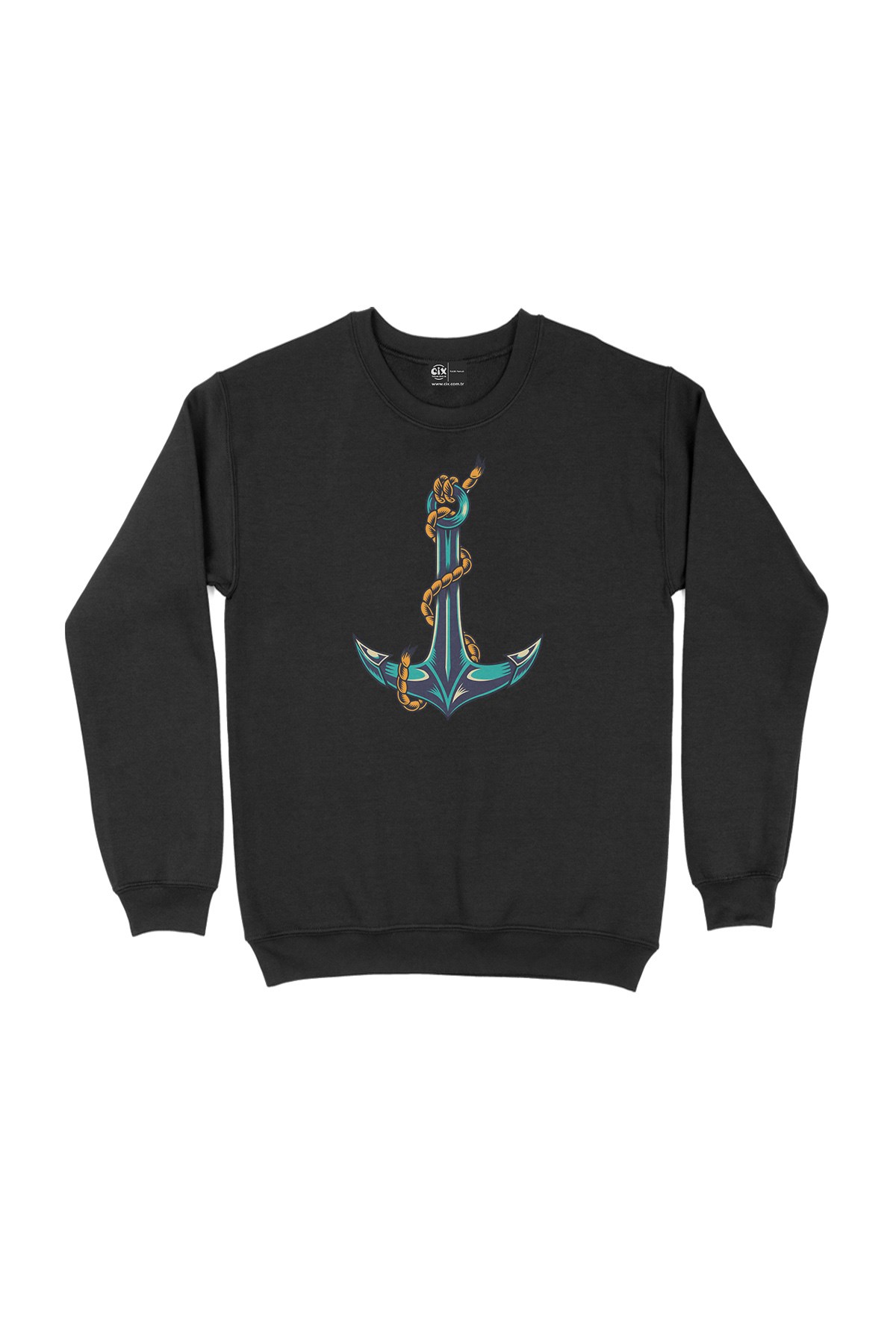 Gemici Çıpa Siyah Sweatshirt