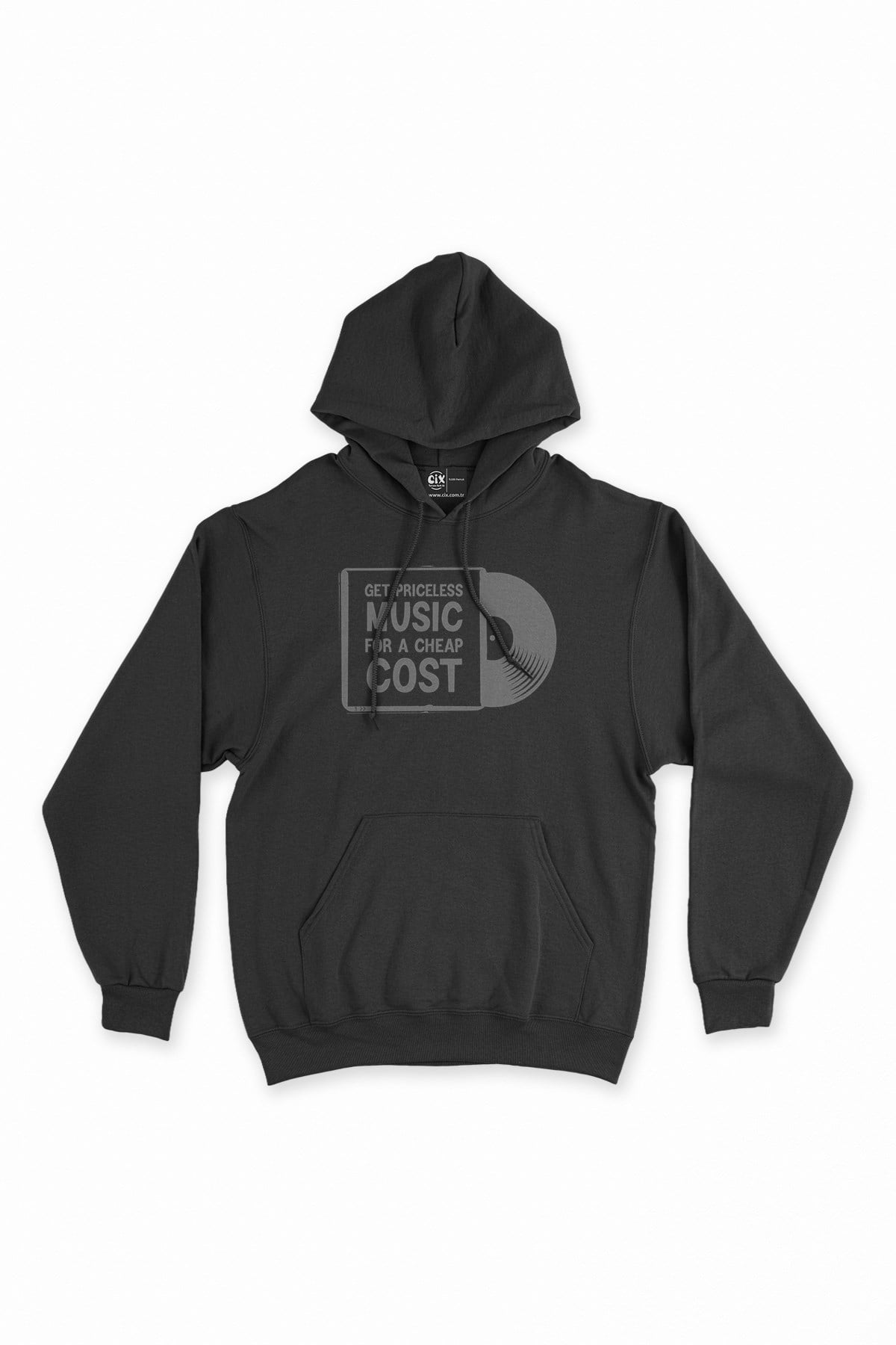 Get Priceless Music Siyah Kapşonlu Sweatshirt Hoodie