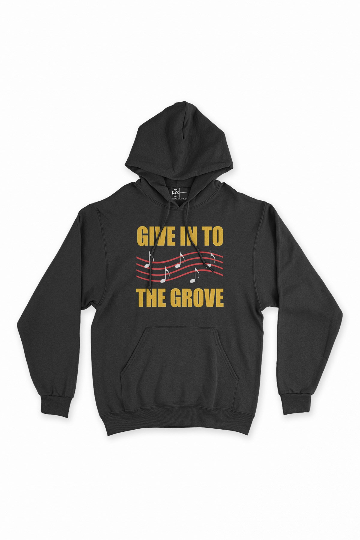 Give In To The Grove Siyah Kapşonlu Sweatshirt Hoodie