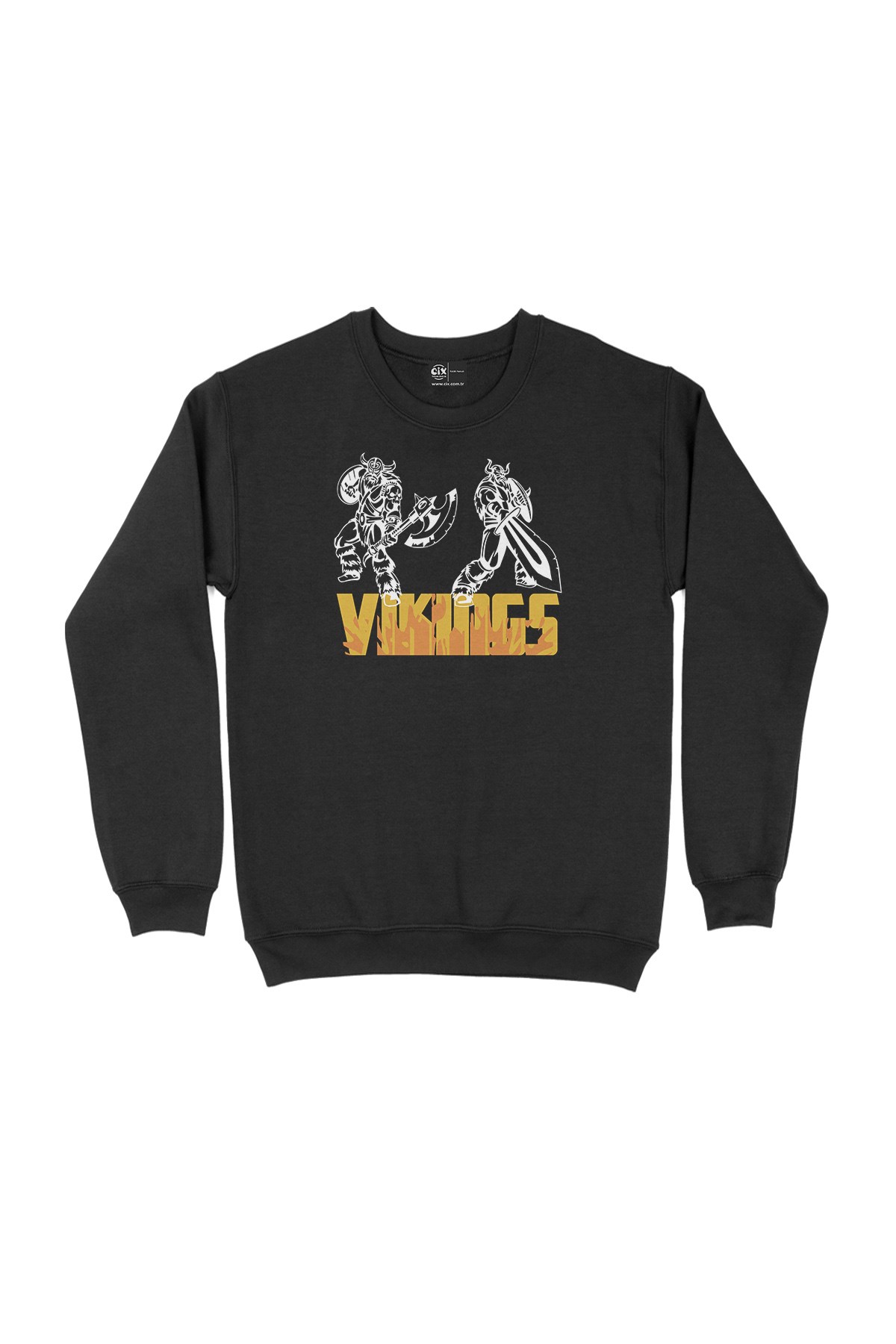 Güçlü Vikingler Siyah Sweatshirt