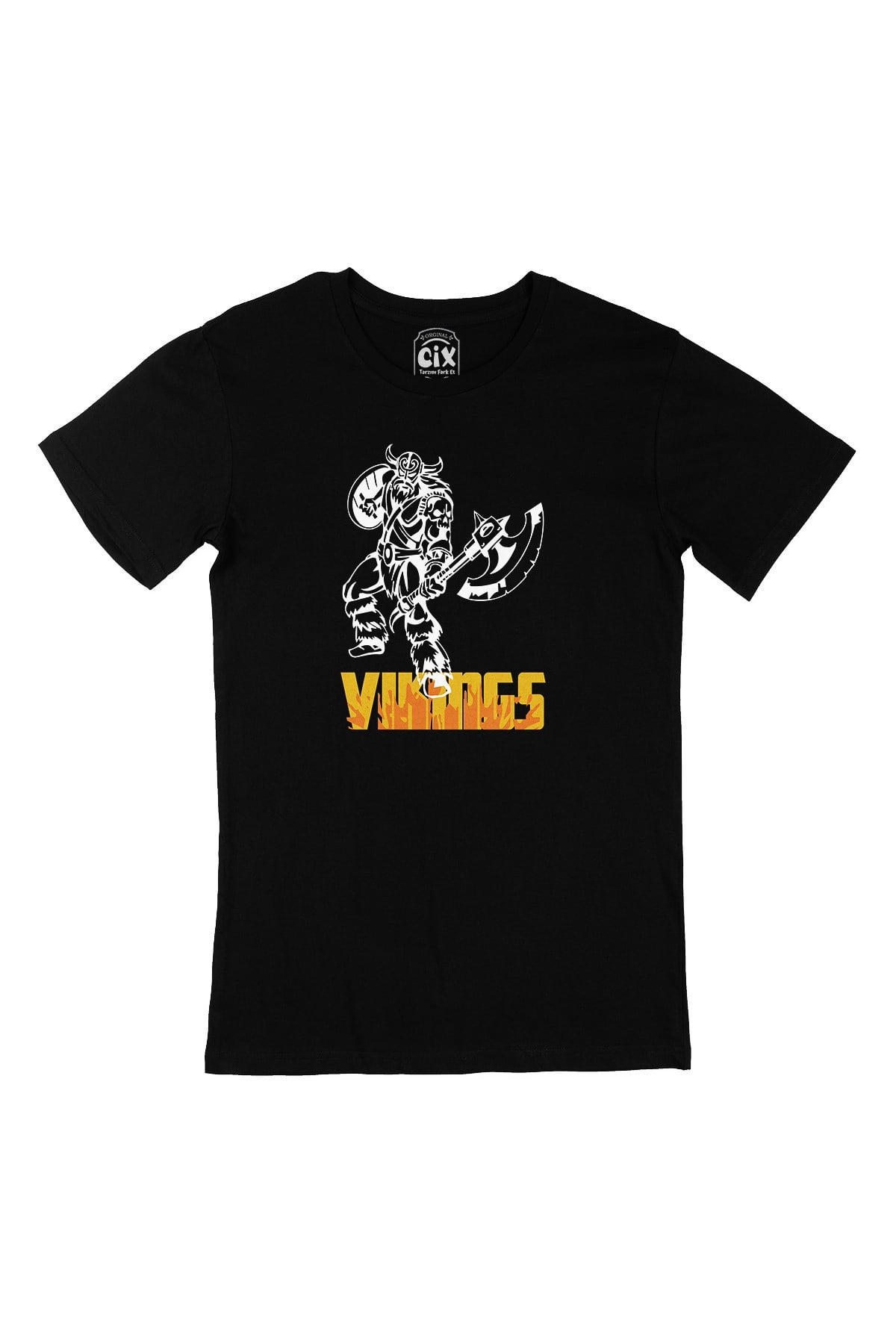 Güçlü Vikings Siyah Tişört