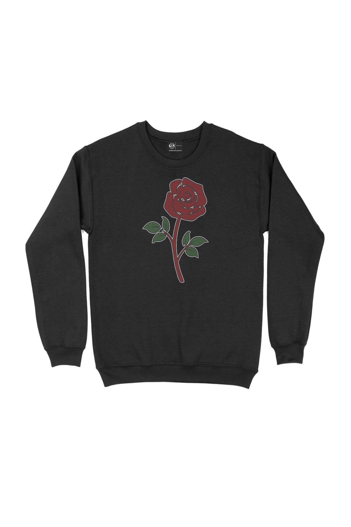 Güllü Siyah Sweatshirt