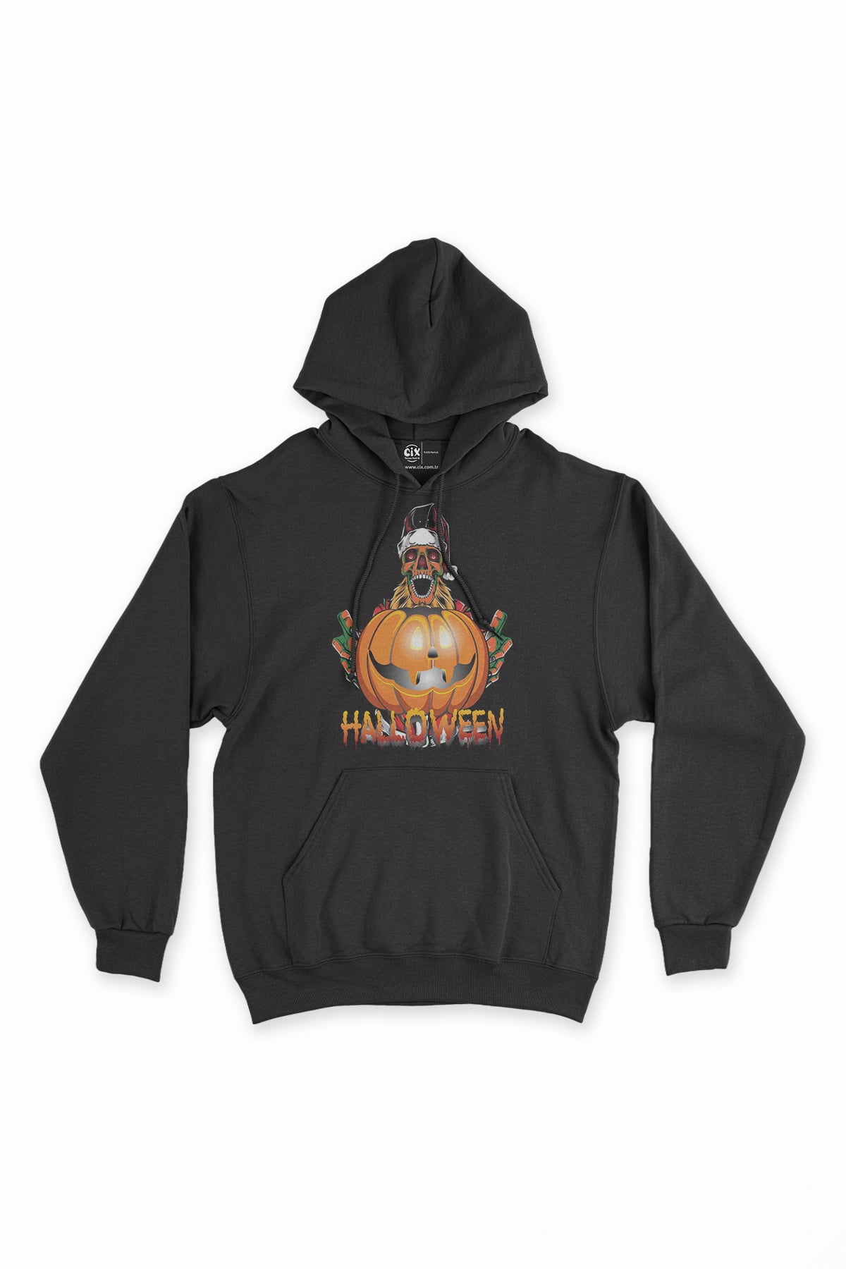 Halloween Kuru Kafa Siyah Sweatshirt Hoodie