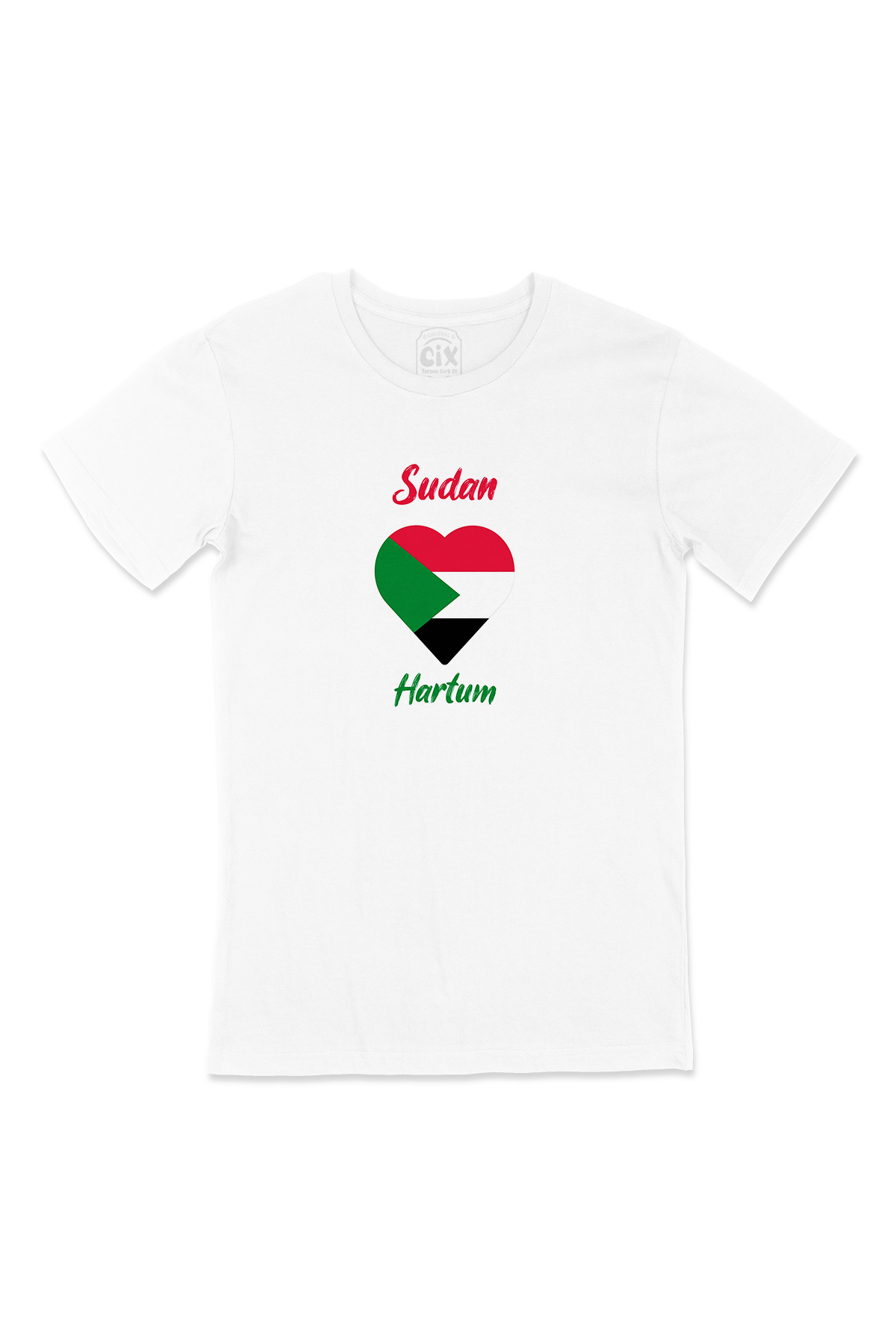 Hartum Sudan Bayraklı Kalpli Tişört