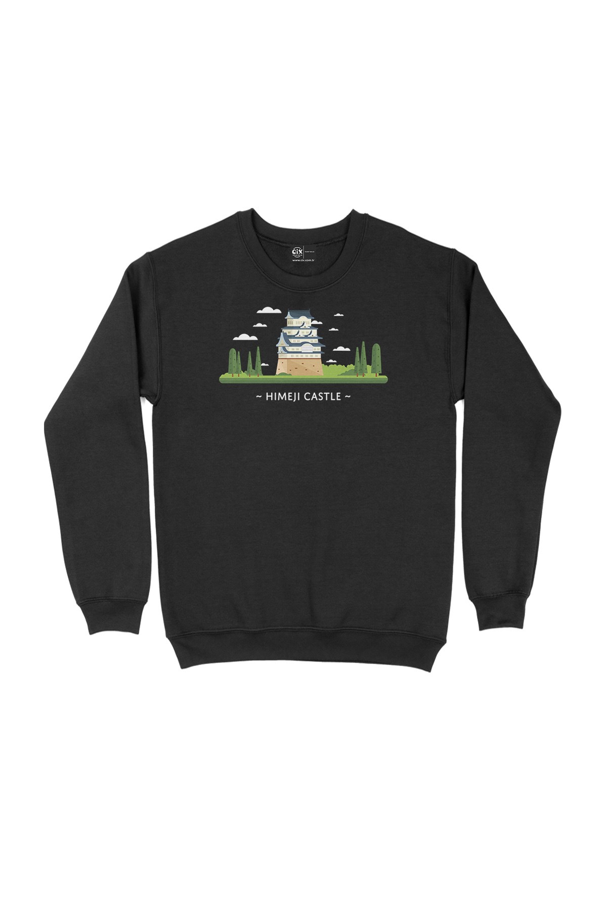 Himeji Kalesi Siyah Sweatshirt