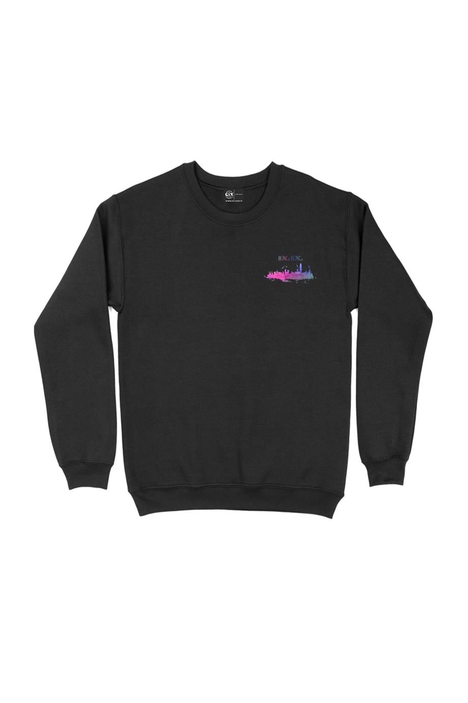 Hong Kong Renkli Cep Tasarım Baskılı Sweatshirt Hong Kong Renkli Cep Tasarım Baskılı Sweatshirt - Ücretsiz Kargo