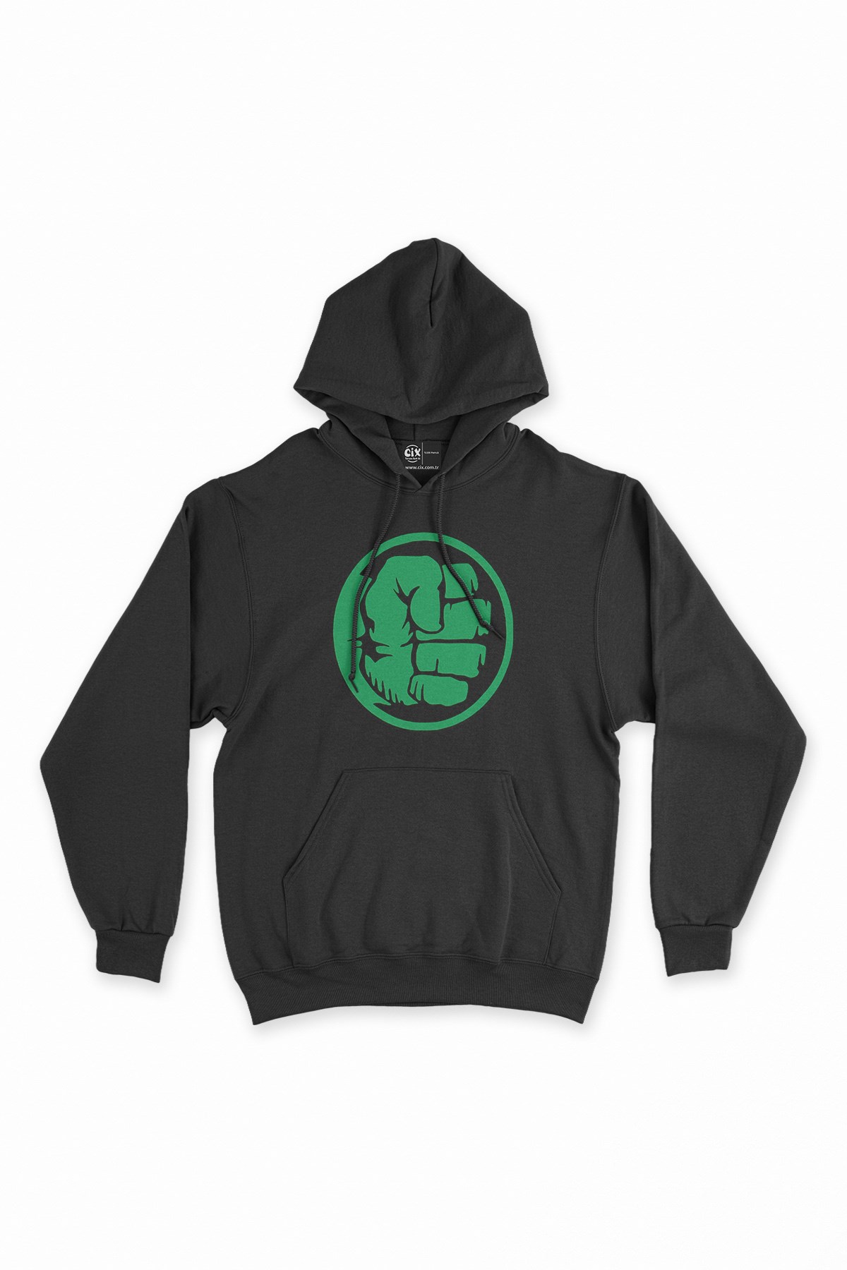 Hulk Yumruk Siyah Kapşonlu Sweatshirt Hoodie