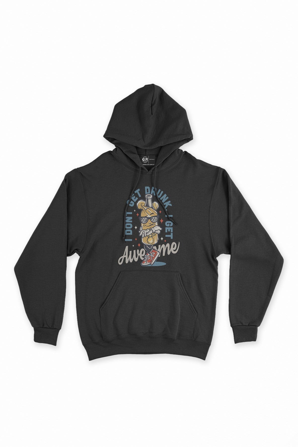I Am Not Drunk Siyah Kapşonlu Sweatshirt Hoodie