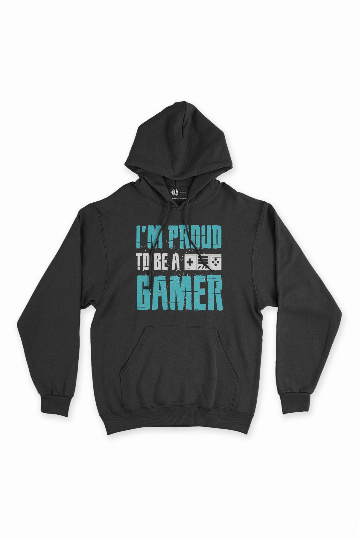 I Am Proud Siyah Kapşonlu Sweatshirt Hoodie