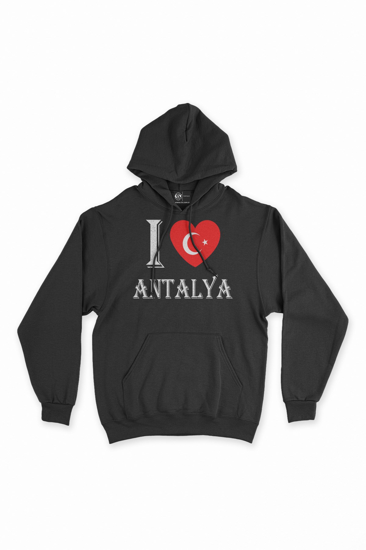 I Love Antalya Kapşonlu Sweatshirt Hoodie