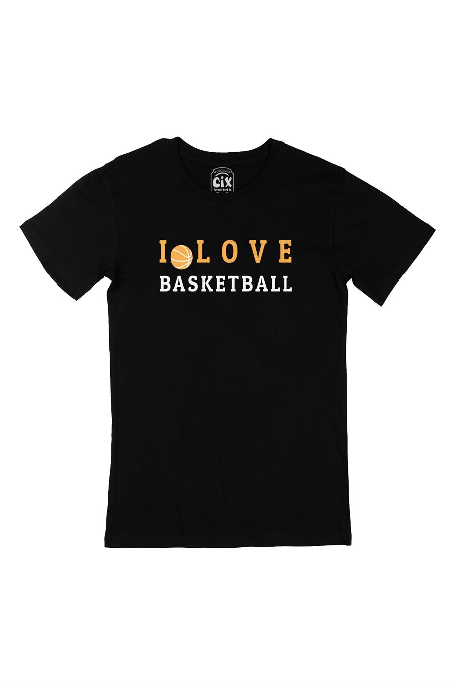 I Love Basket Siyah Tişört