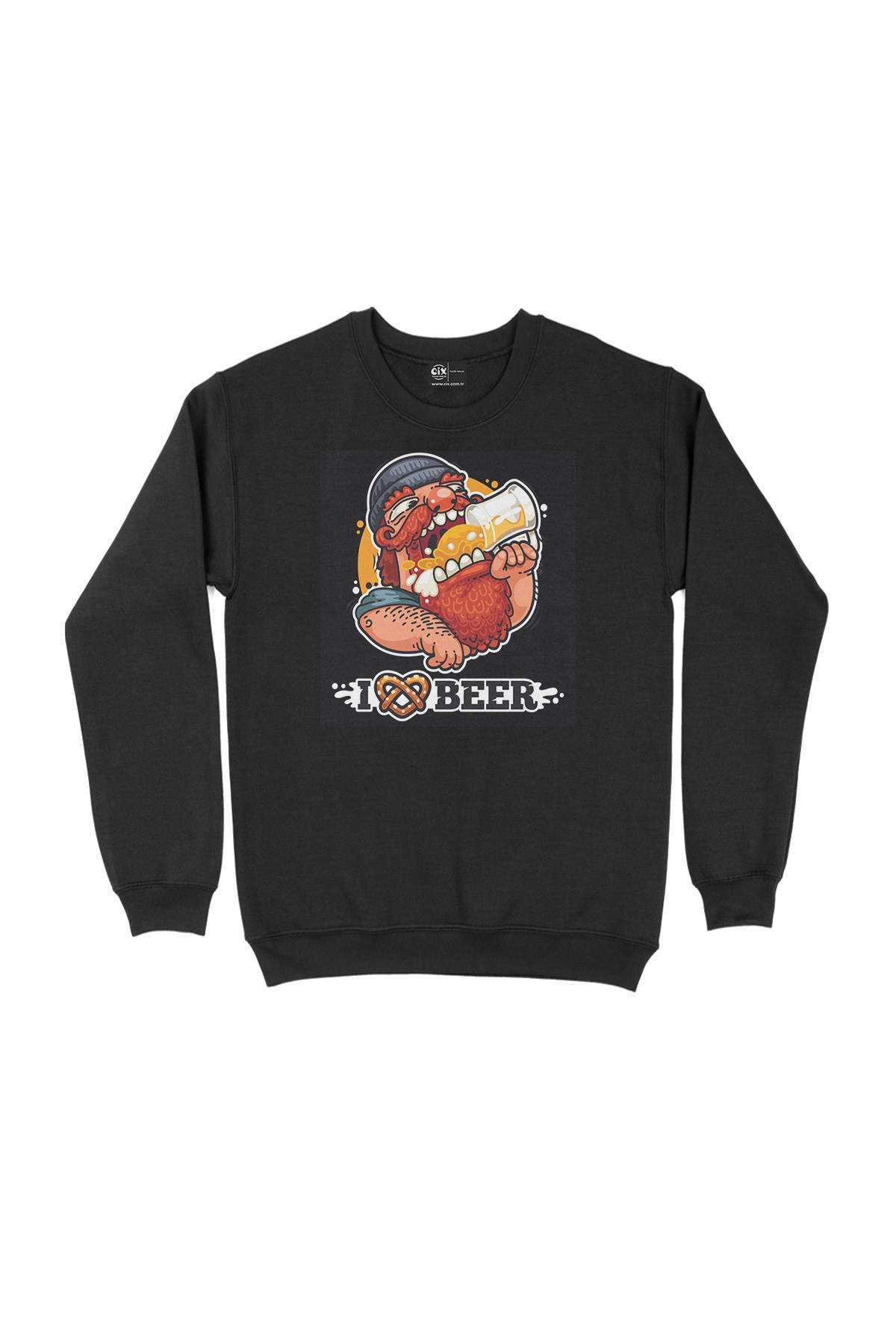 I Love Beer Siyah Sweatshirt