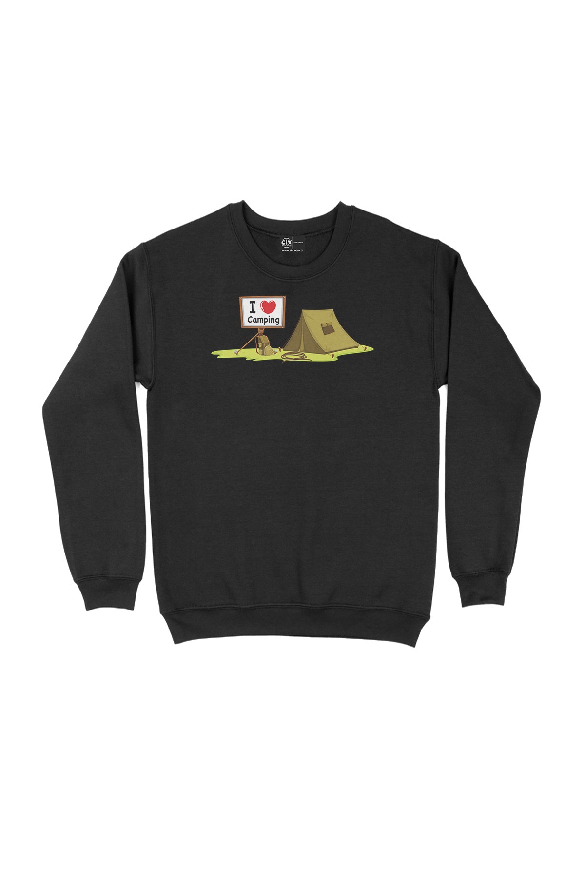 I Love Camping Siyah Sweatshirt