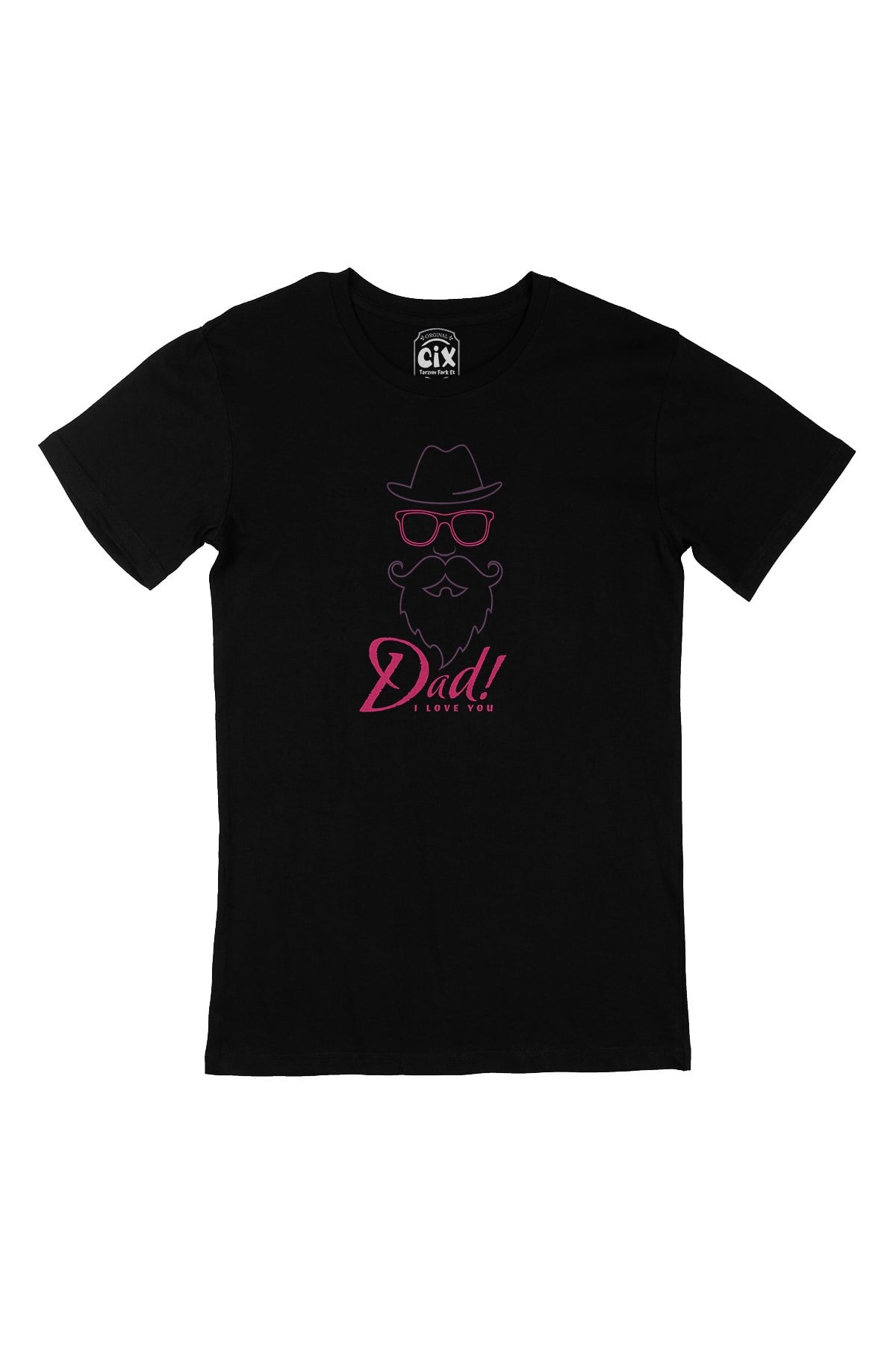 I Love Dad Babalar Günü Siyah Tişört