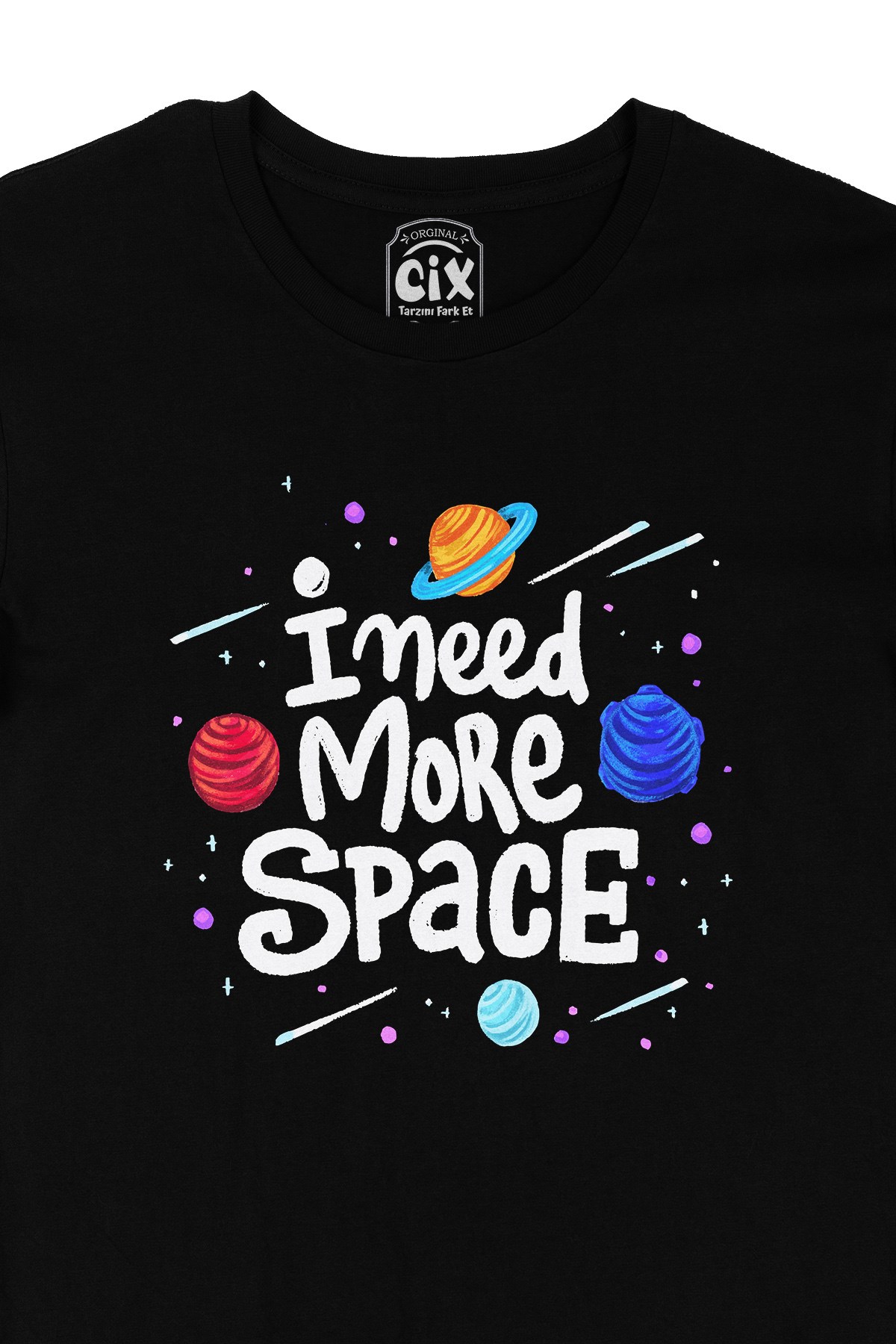 Cix I Need More Space Siyah Tişört - Ücretsiz Kargo