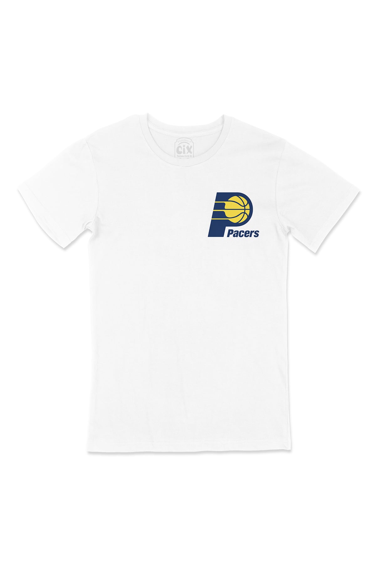 Indiana Pacers Cep Logo Tasarımlı Beyaz Tişört