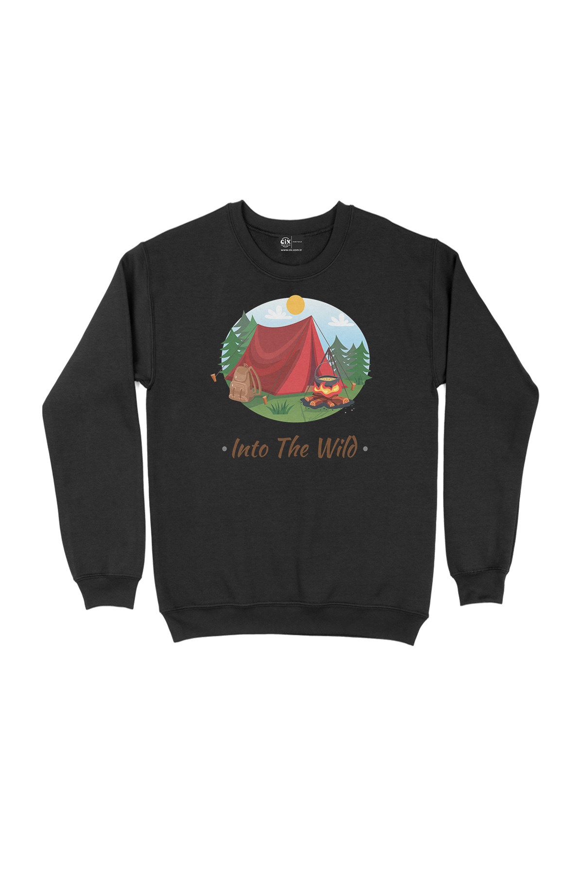 Into The Wild Siyah Sweatshirt