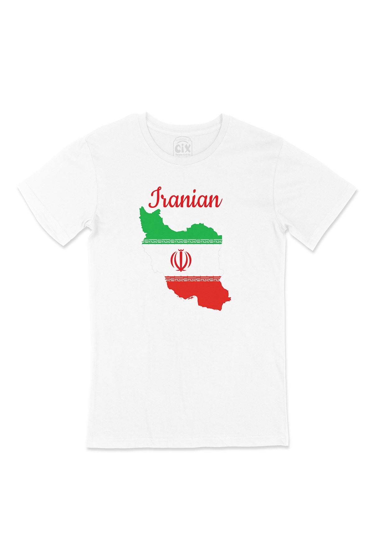 İran Haritalı ve Bayraklı Tişört