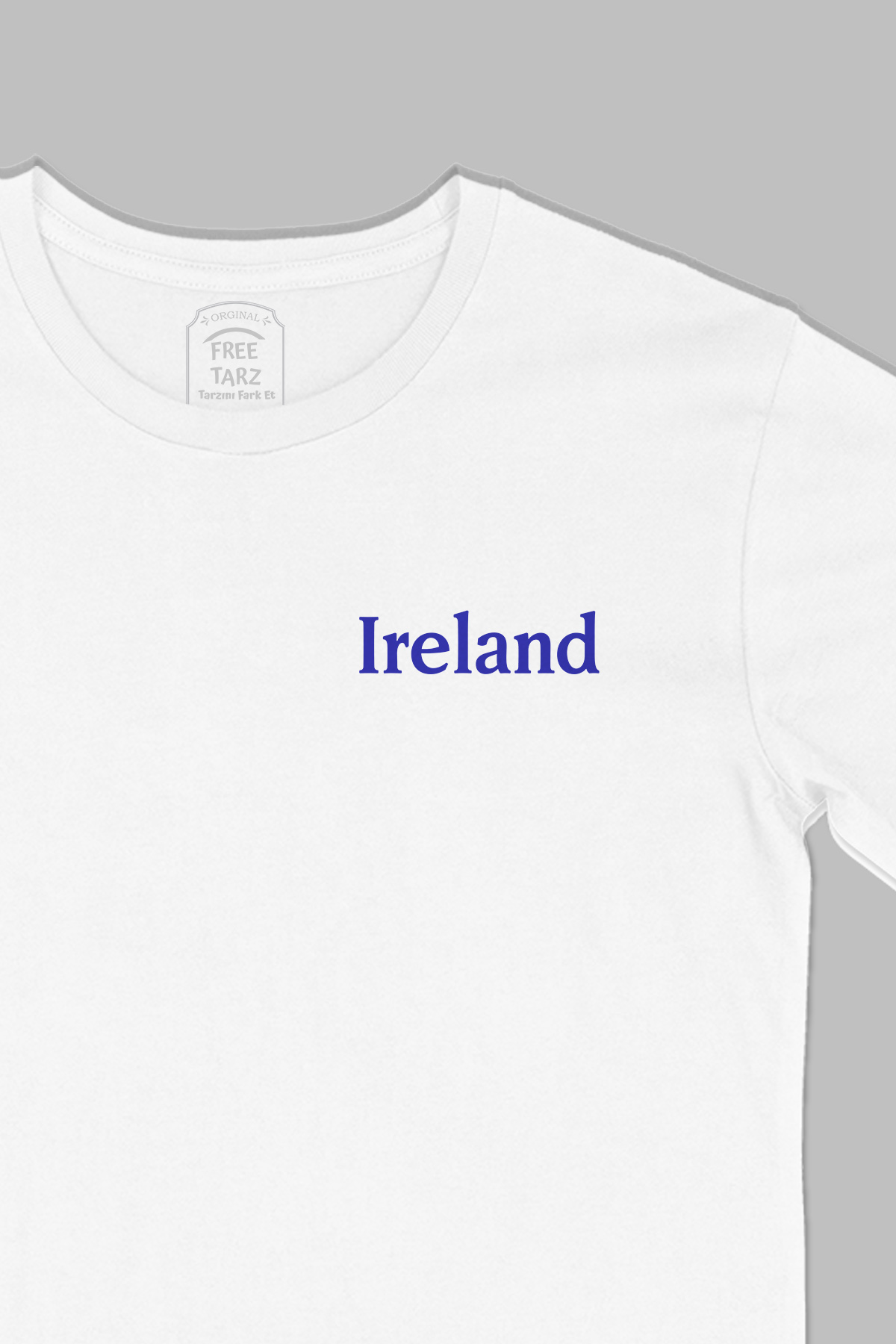 İrlanda İreland Baskılı Cep Tasarım Beyaz Tişört İrlanda İreland Baskılı Cep Tasarım Beyaz Tişört - Ücretsiz Kargo