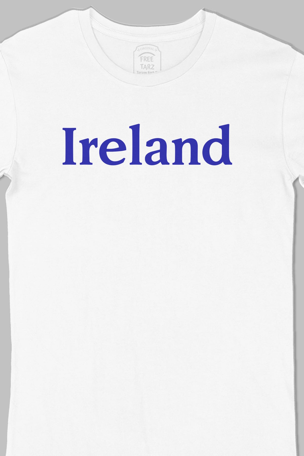 İrlanda İreland Büyük Baskılı Beyaz Tişört İrlanda İreland Büyük Baskılı Beyaz Tişört - Ücretsiz Kargo
