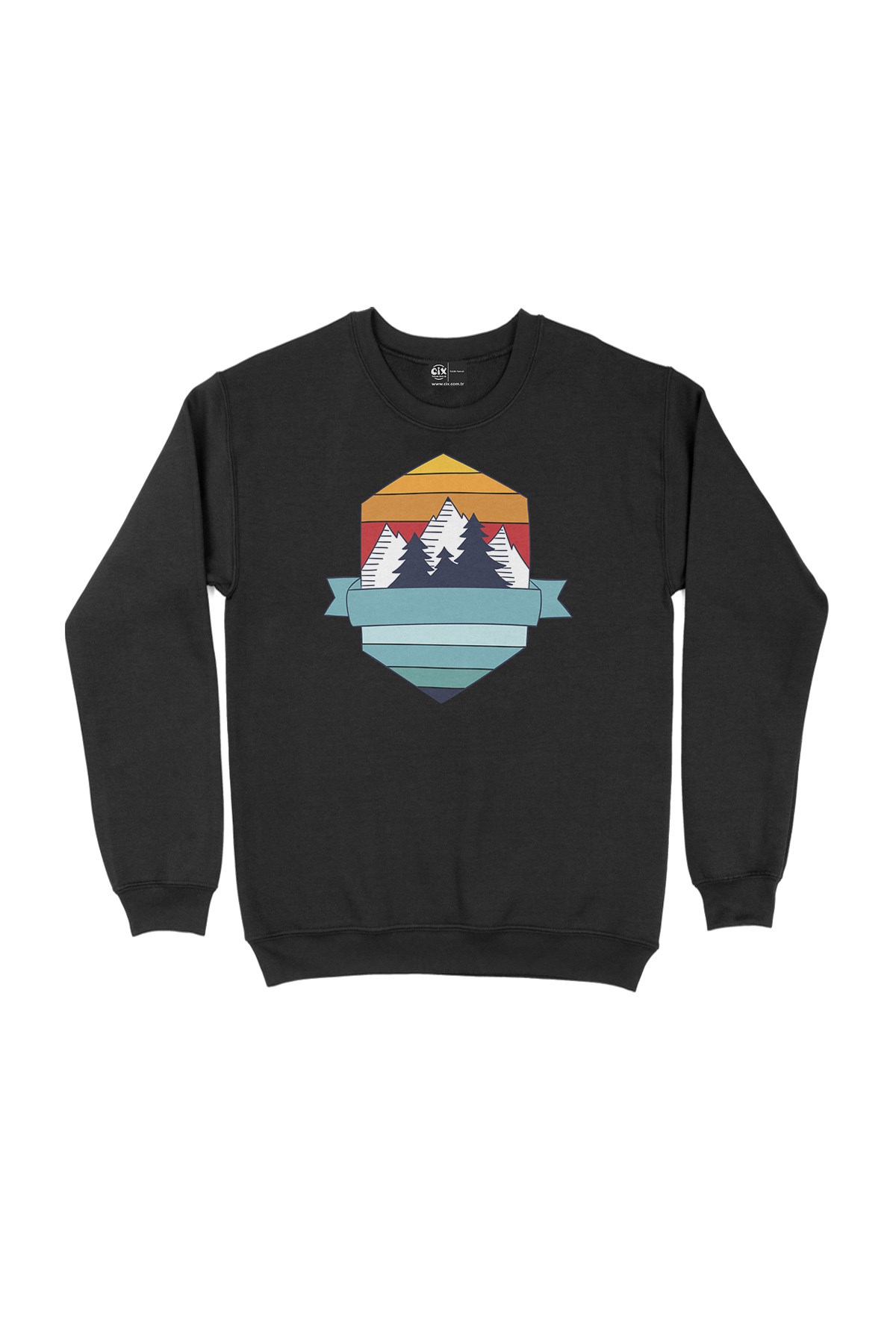 Kamp Amblemi Siyah Sweatshirt